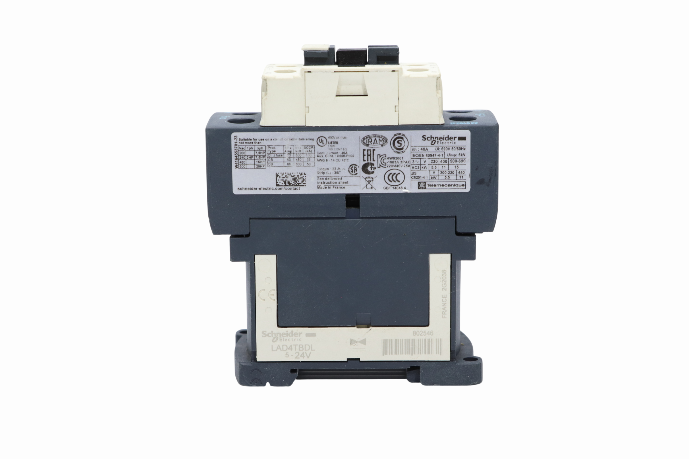 Contactor Schneider Electric Lad4tbdl (Usado)