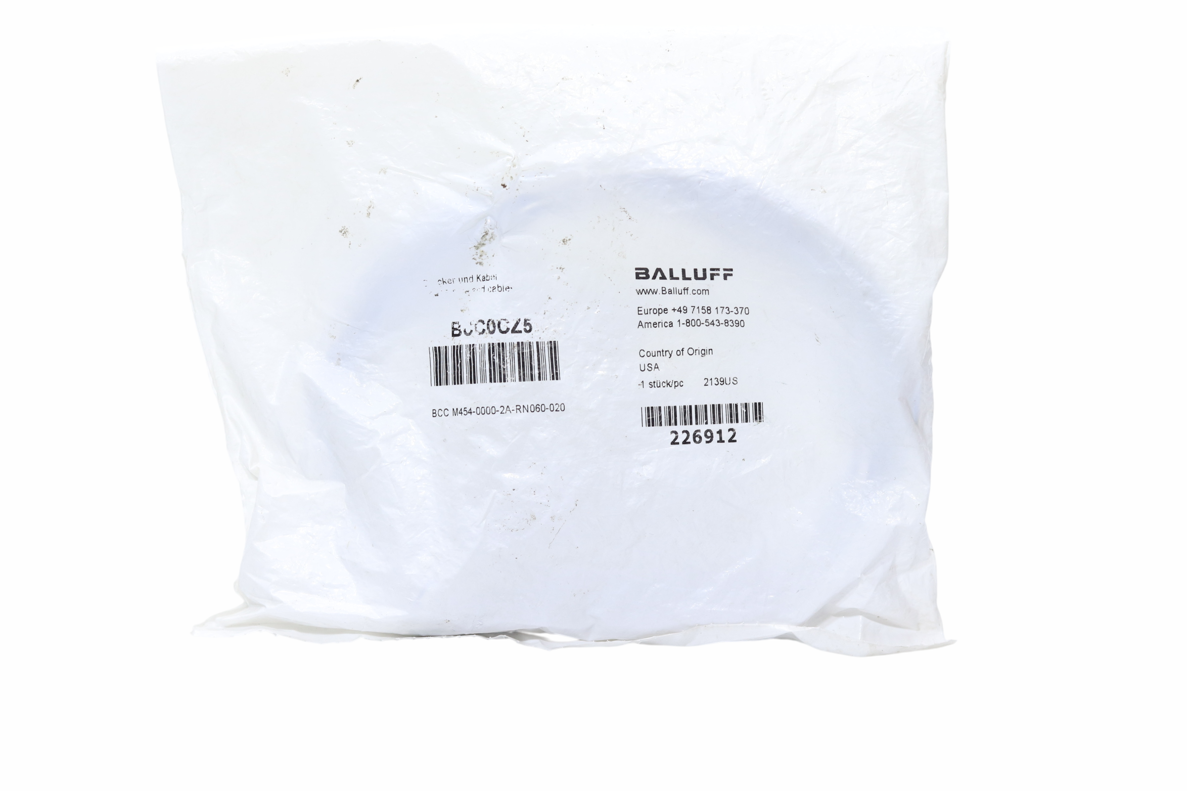 Conector Industrial Pasa Muros Balluff Bcc0cz5