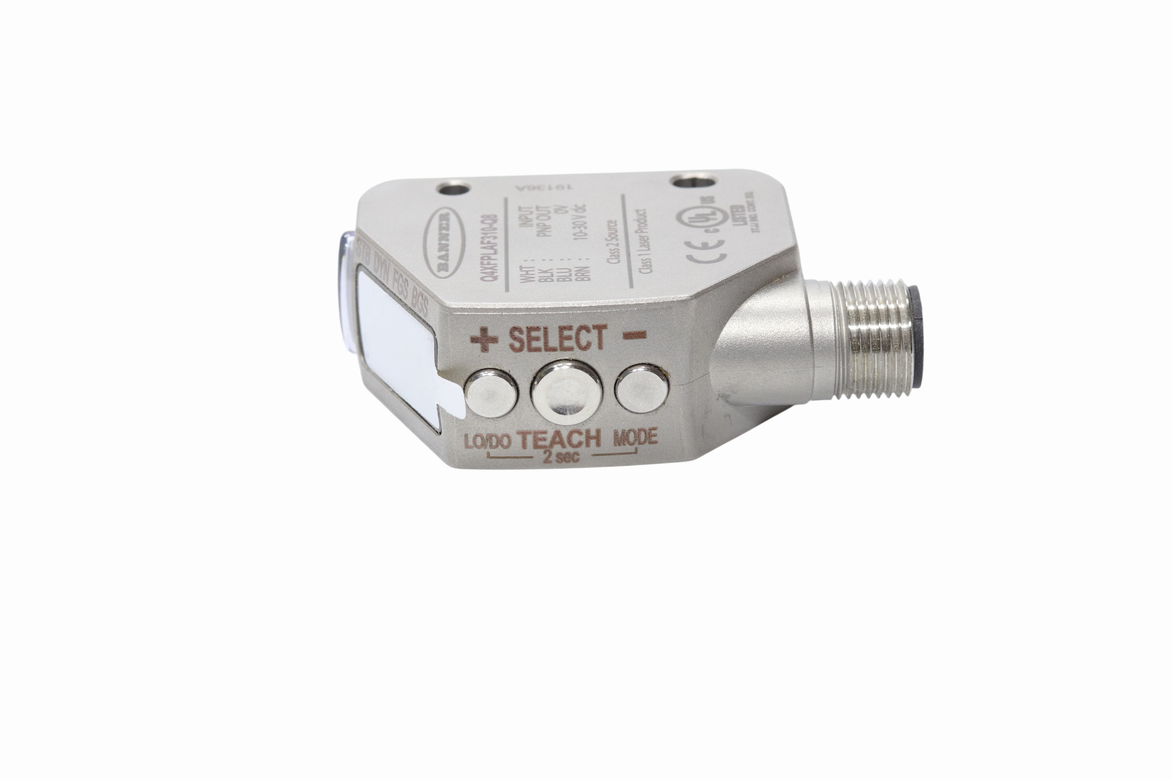 Sensor Láser Banner Q4xfplaf310-q8 Acero Inoxidable 97539