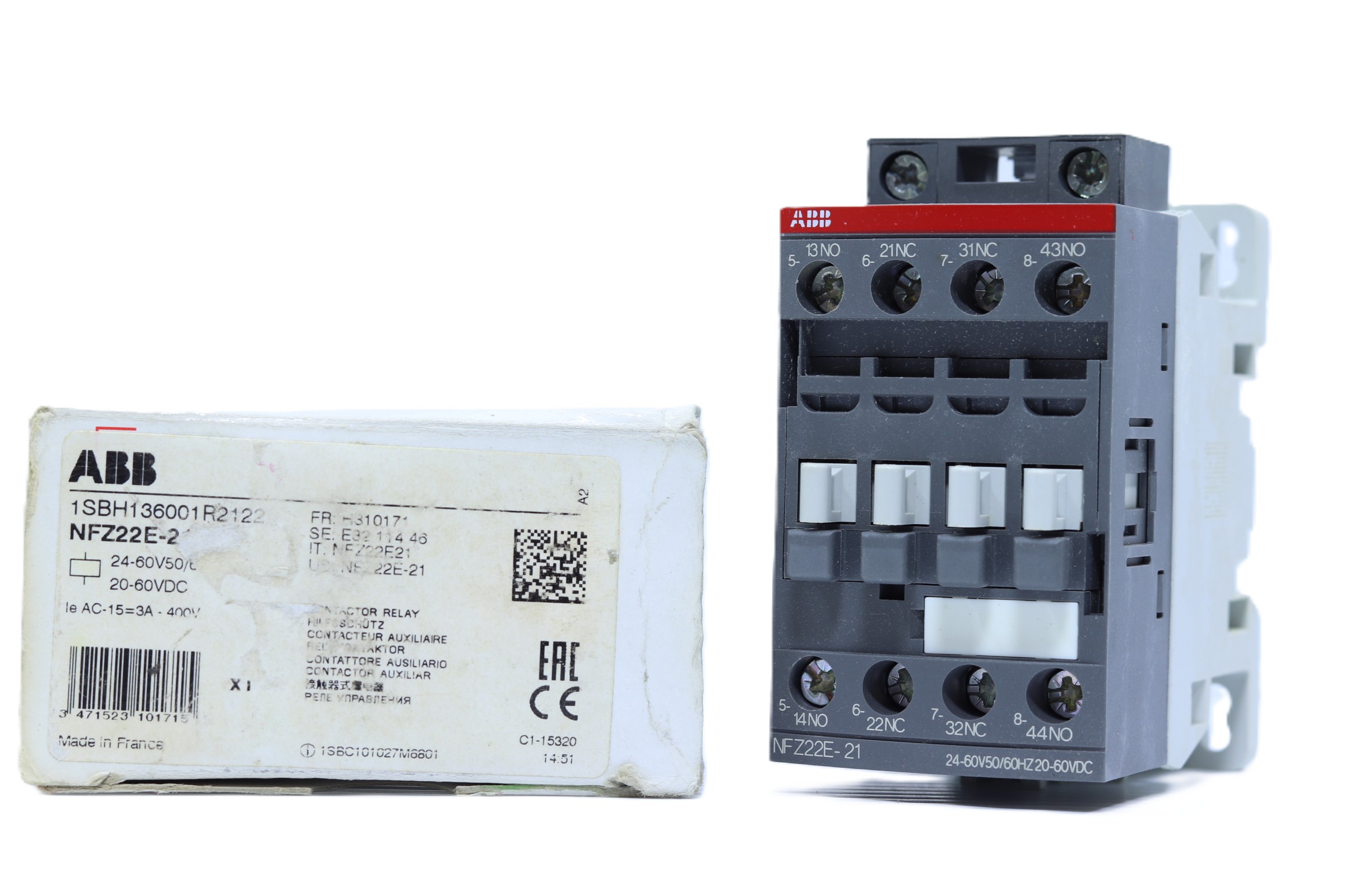 Contactor Abb Nfz22e-2 1sb136001r2122 Bobina 24-60v