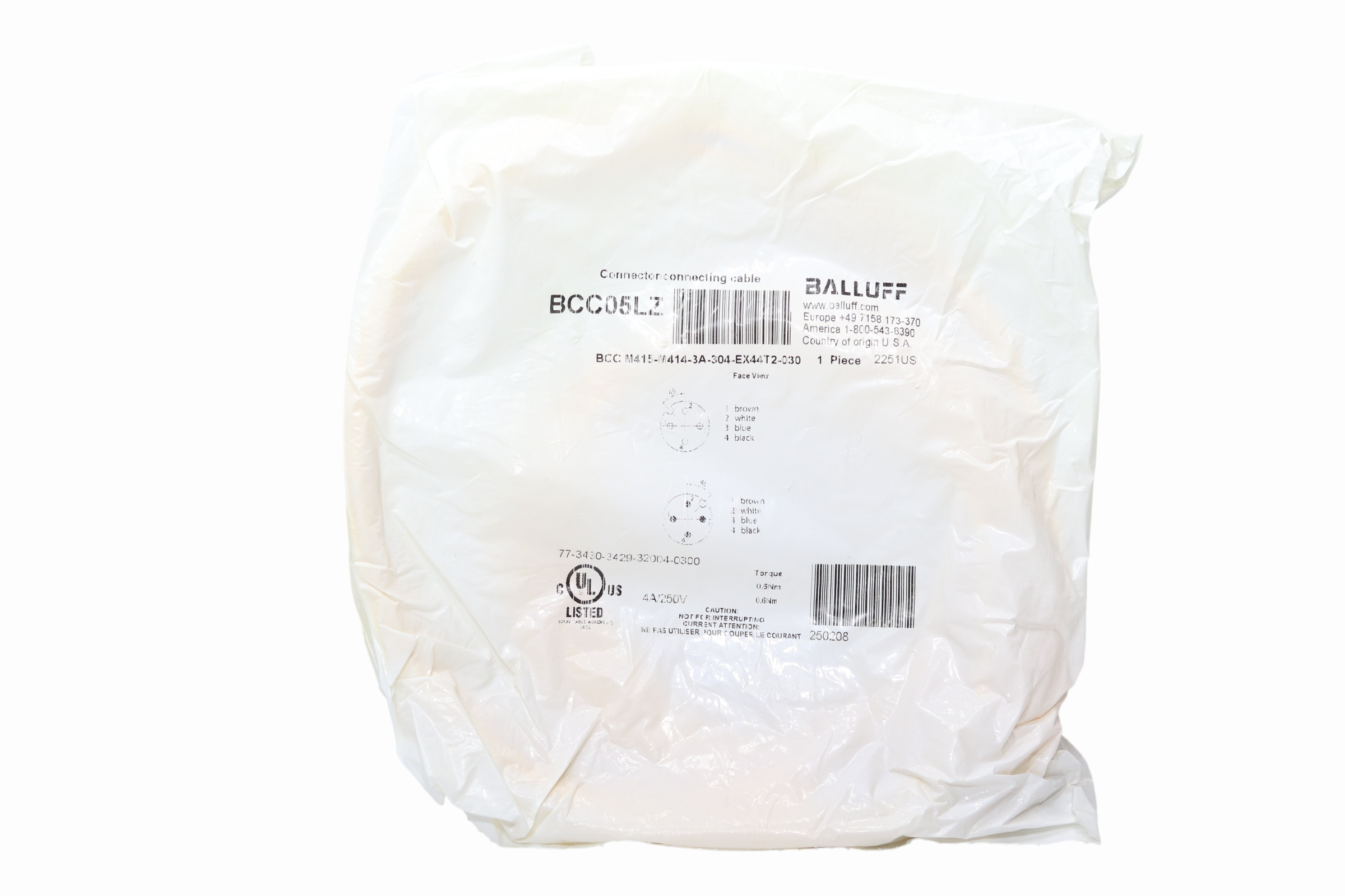 Balluff Bcc05lz Cable Con Doble Connector