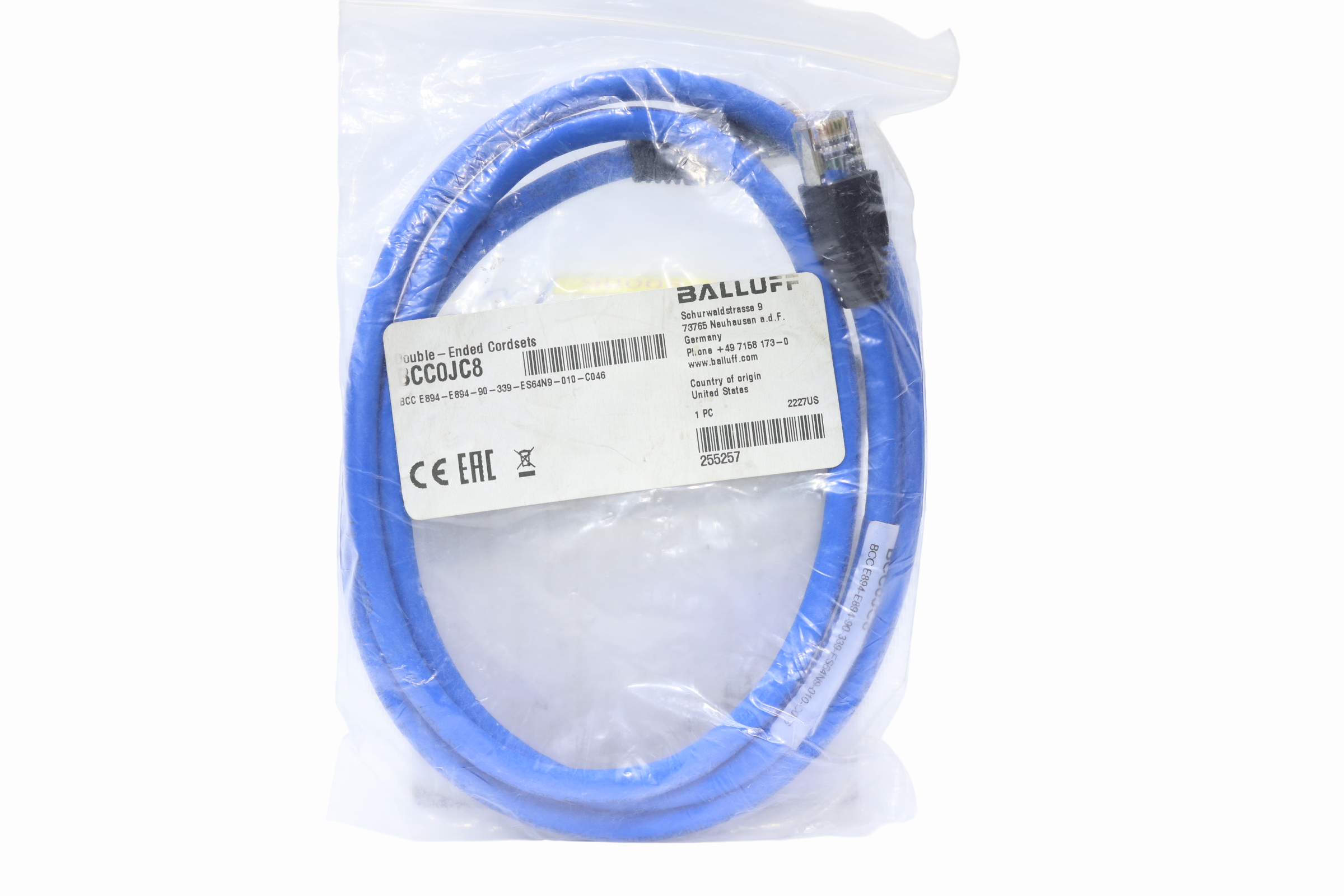 Cable De Conexion Balluff Bcc0jc8