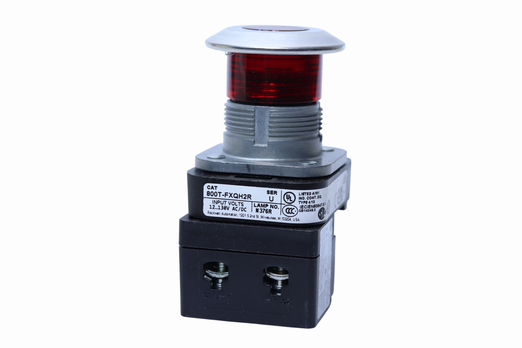 Allen-bradley 800t-fxqh2r Botón Pulsador