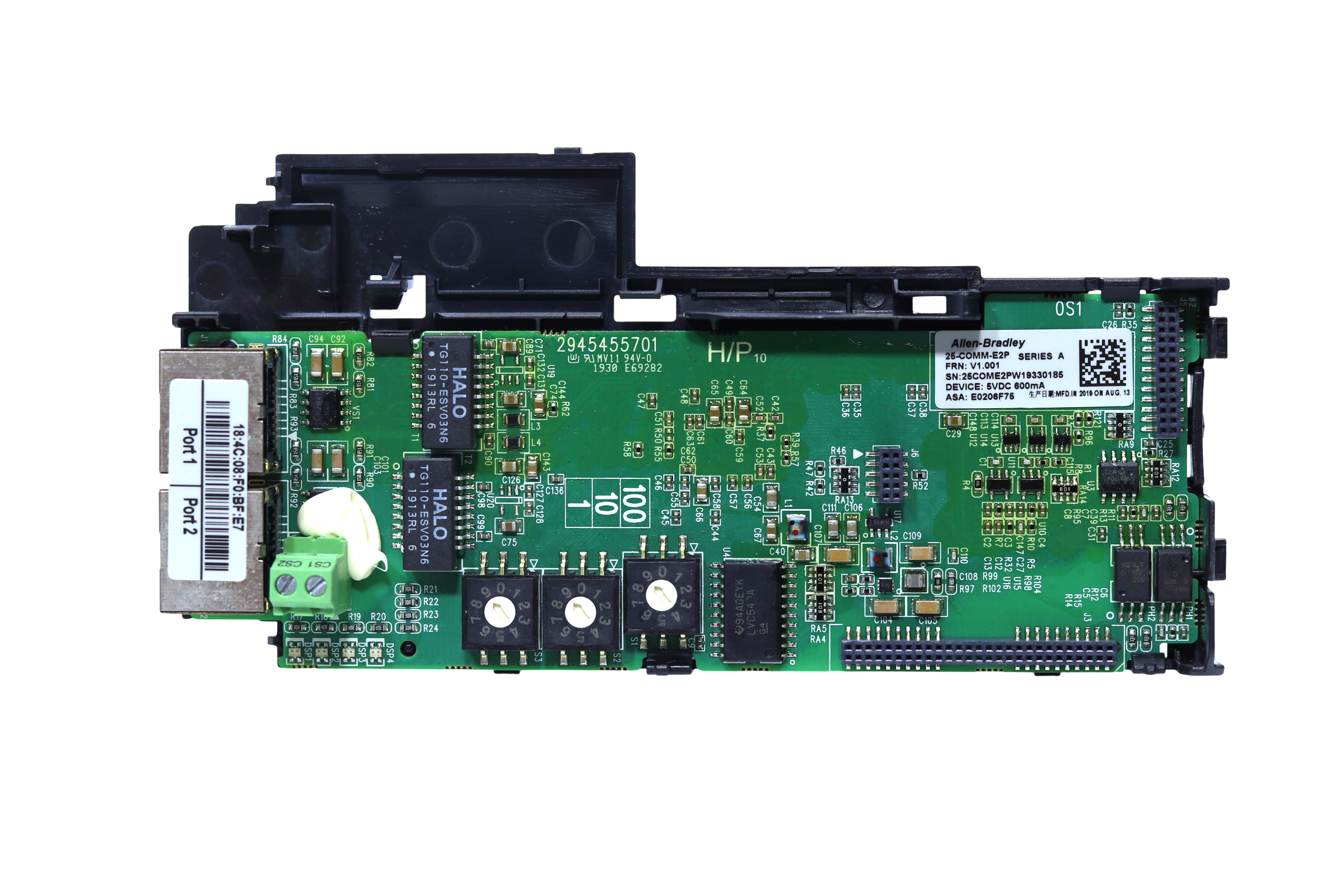 Adaptador De Comunicación Ethernet 25-comm-e2p Allen Bradley (Usado)