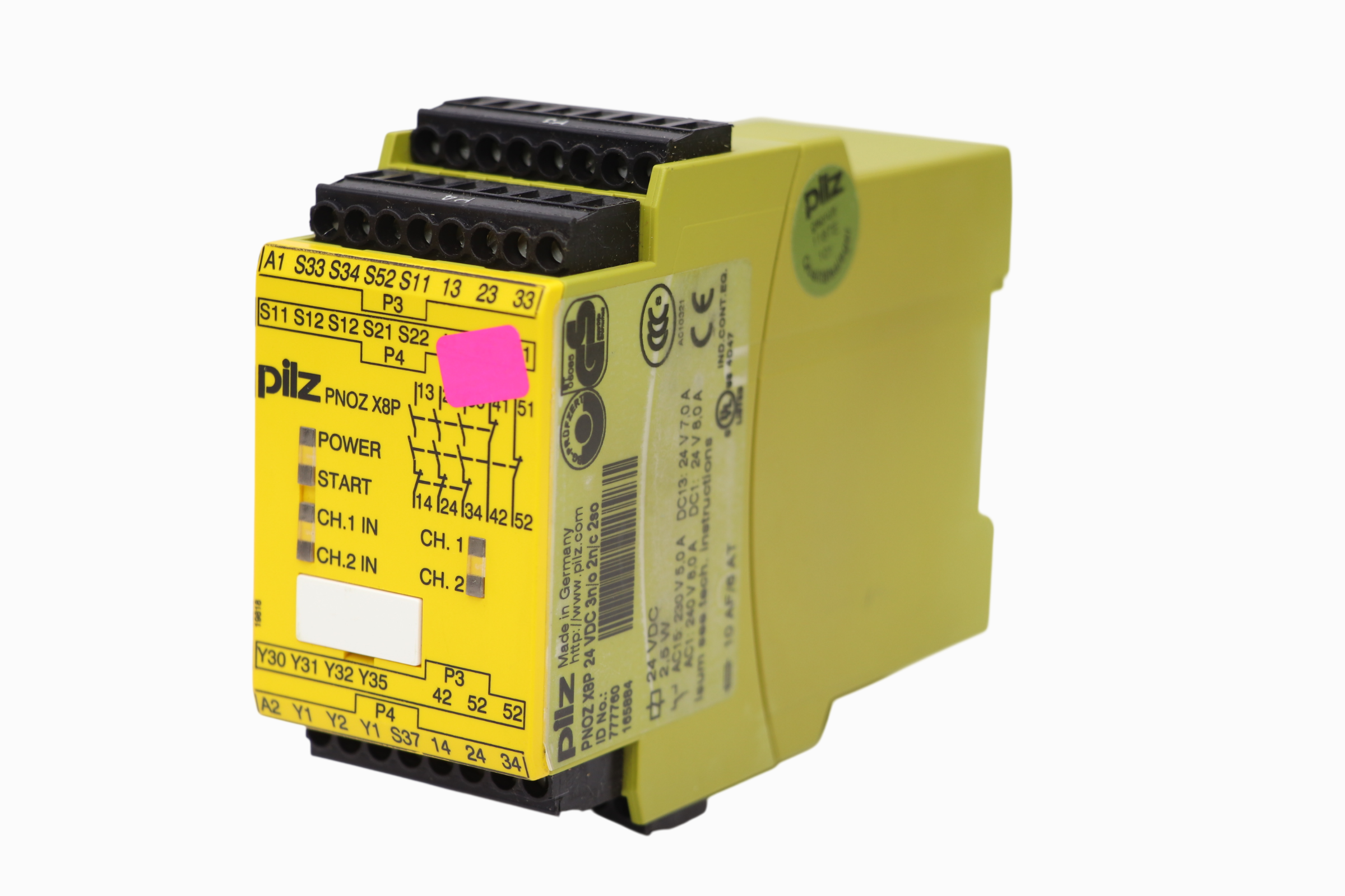 Pilz 777760 Pnoz X8p 24 Vdc 3n/o 2n/c 2so (Usado)