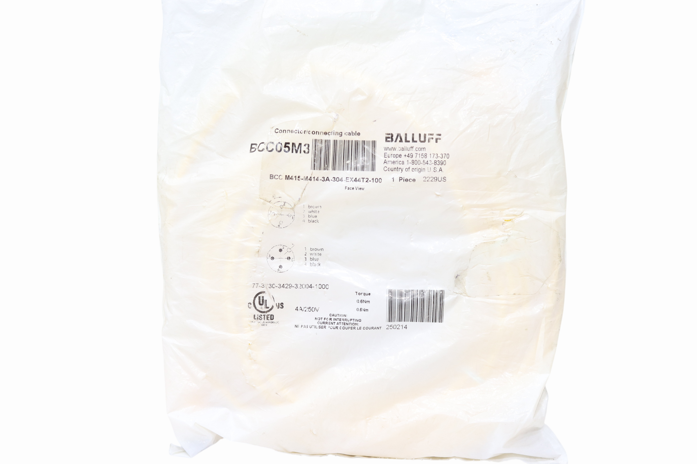 Balluff Bcc05m3 Conector Hembra-recto