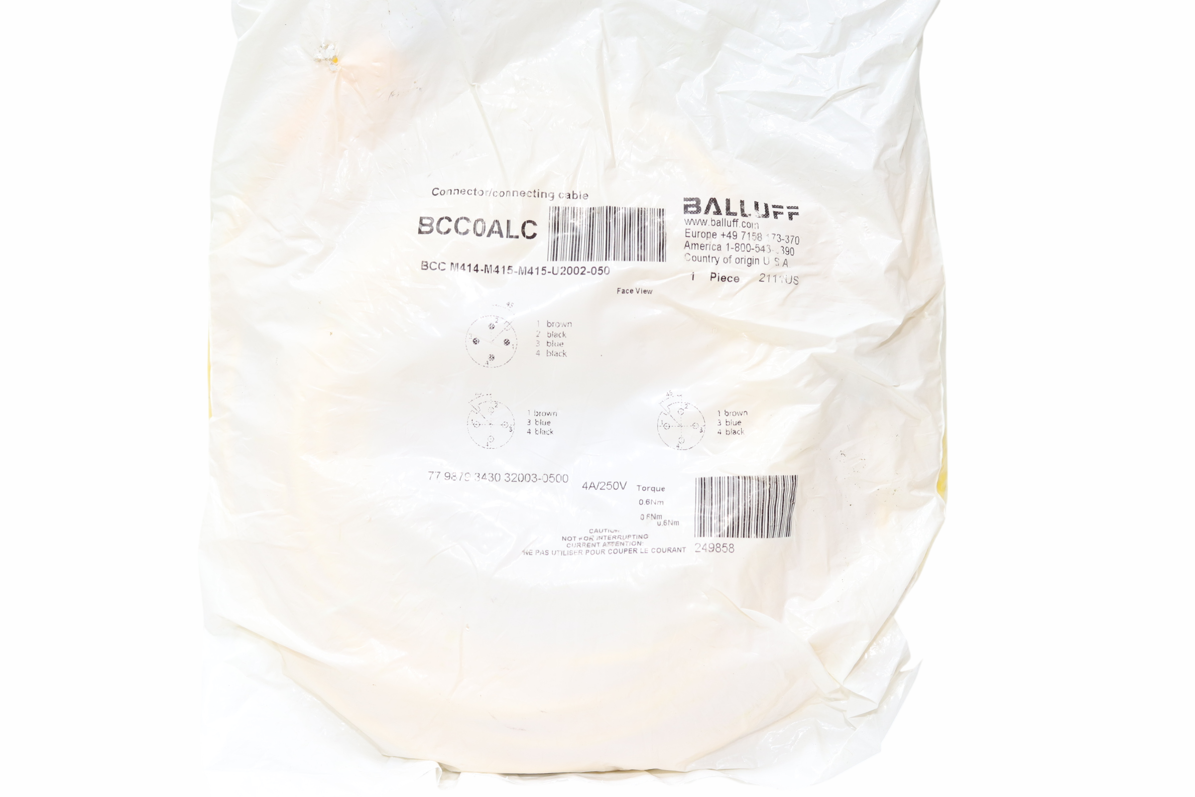 Balluff Cable Tipo Y - Bcc0alc