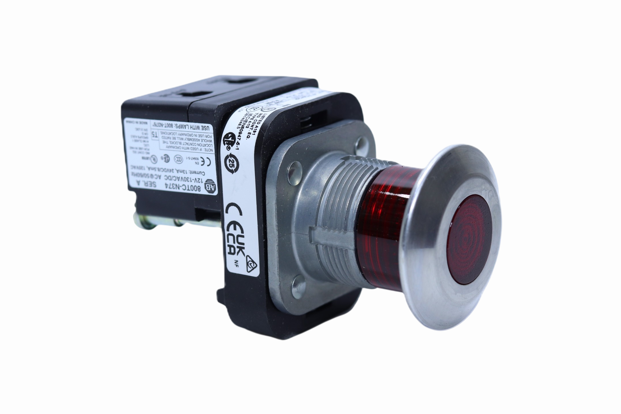 Allen-bradley 800t-fxqh2r Botón Pulsador