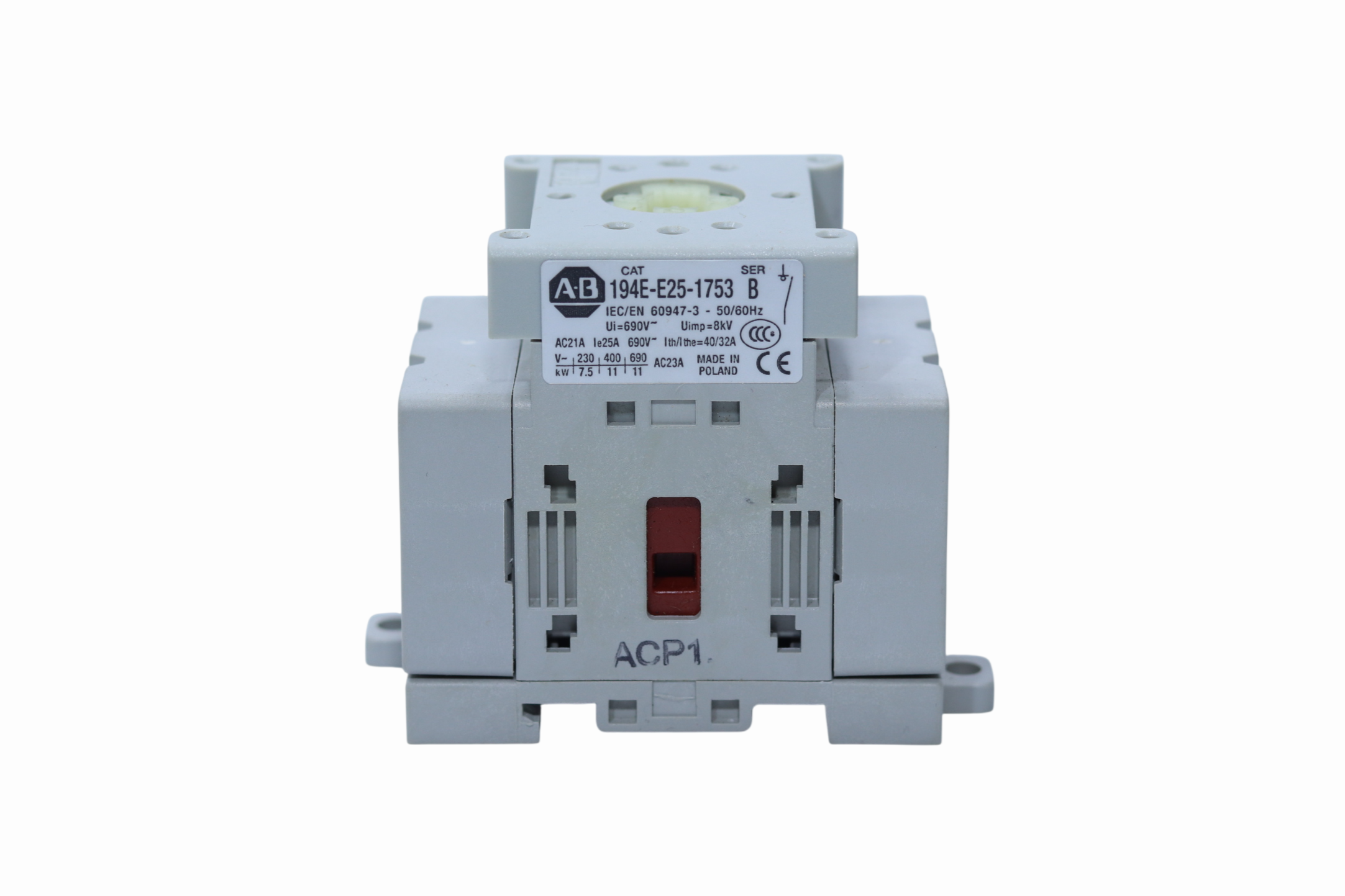 194e-e25-1753-6n Interruptor De Carga, 25 A, 3 Polos, Apagad