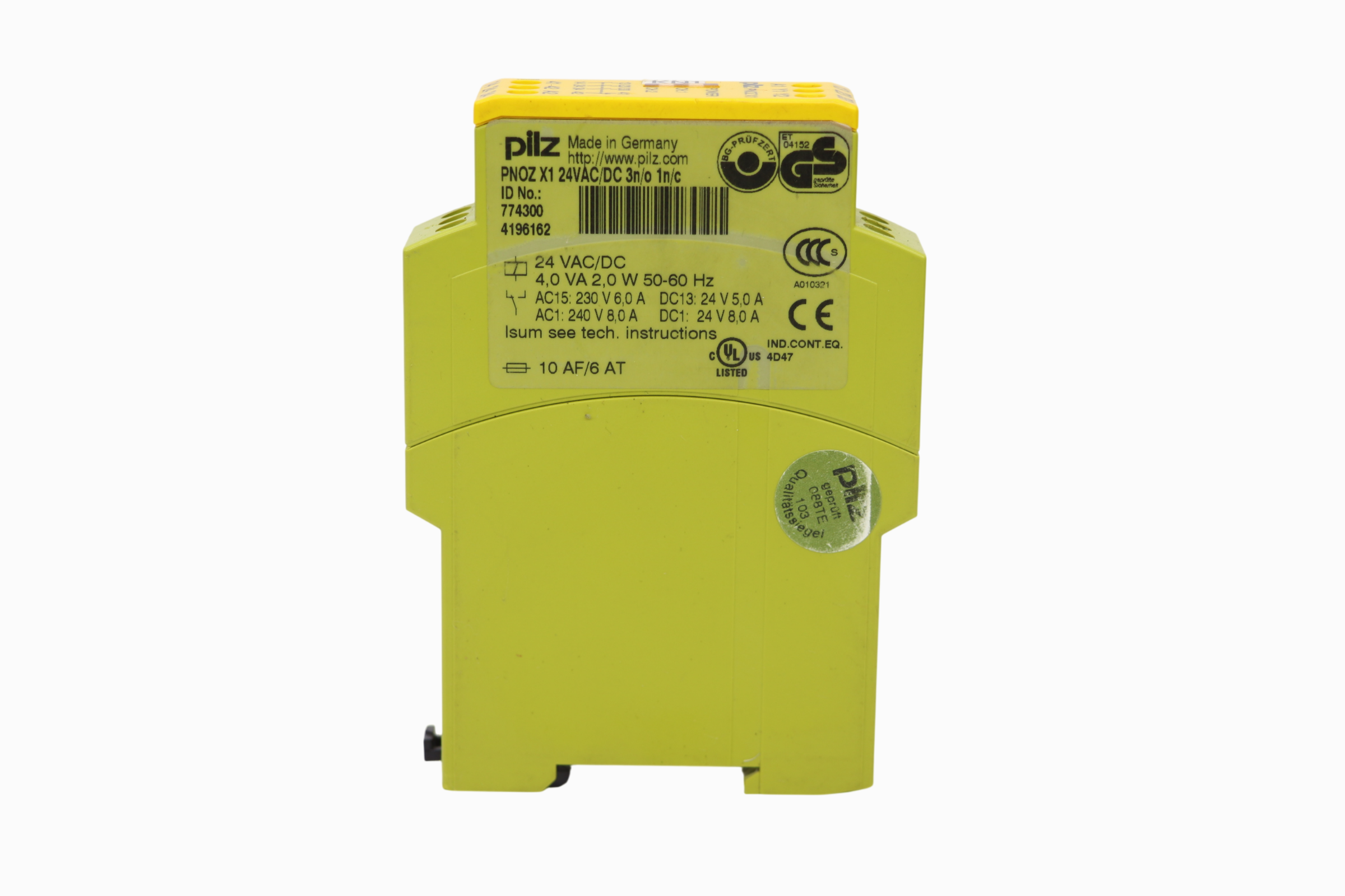 Rele De Seguridad Pilz Pnoz X1 (Usado)