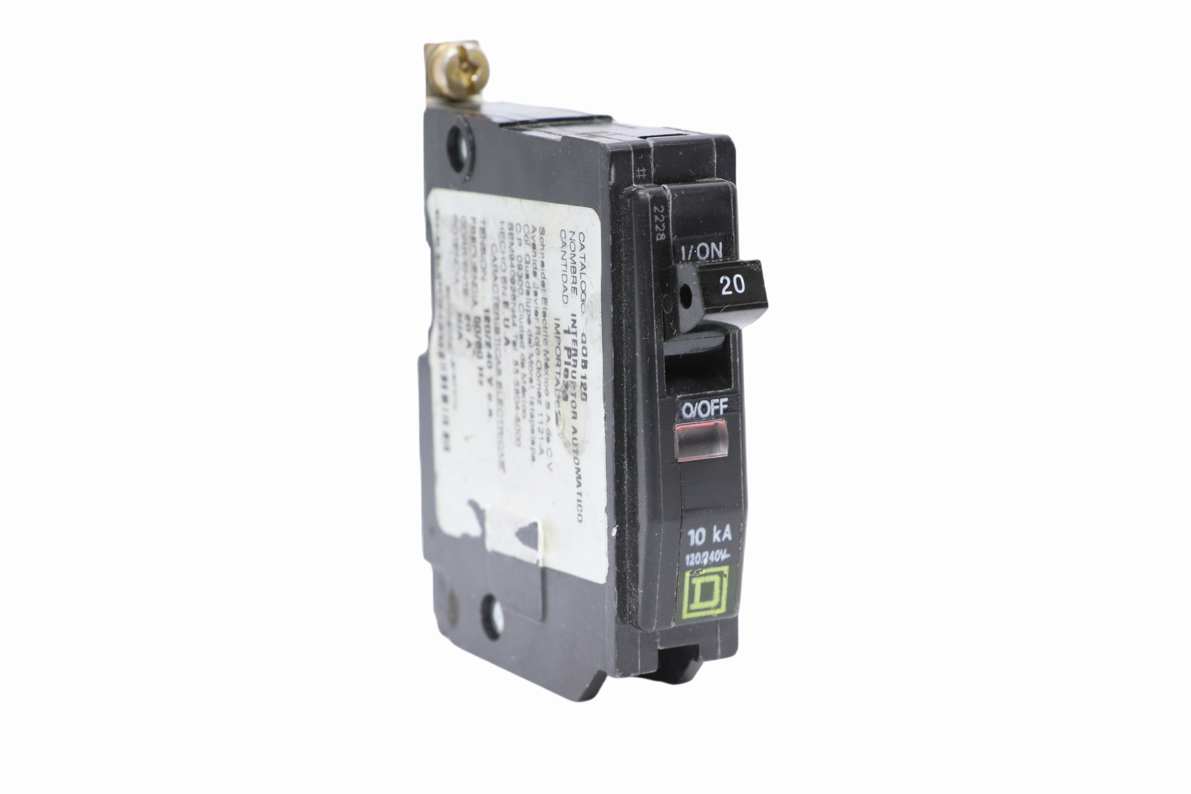 Interruptor Termomagnetico Qob120 Atornillable Square D 20a (Usado)