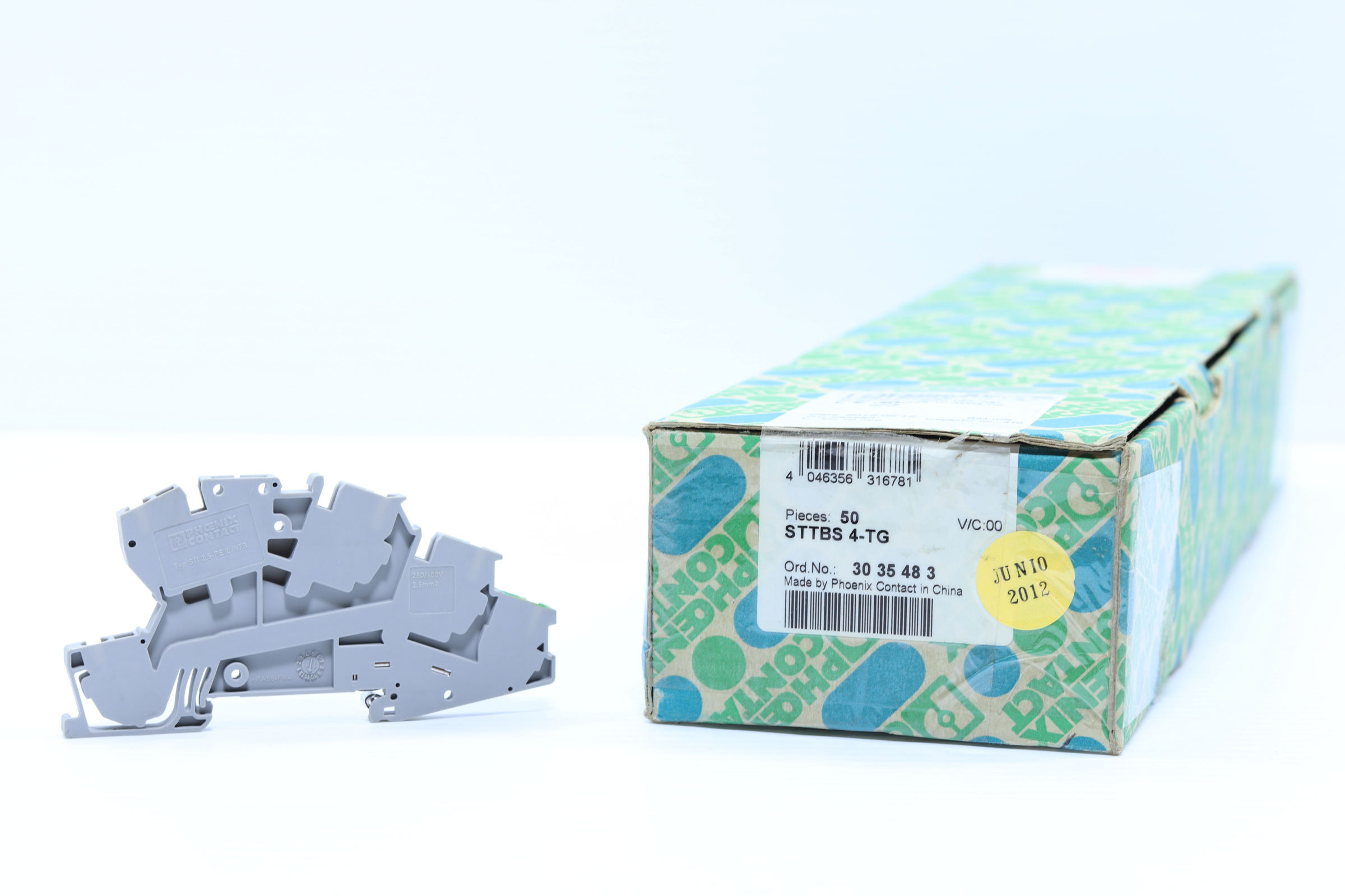 Terminal De Bloque Phoenix Contact Sti 2,5-pe/l/ntb 50pzs