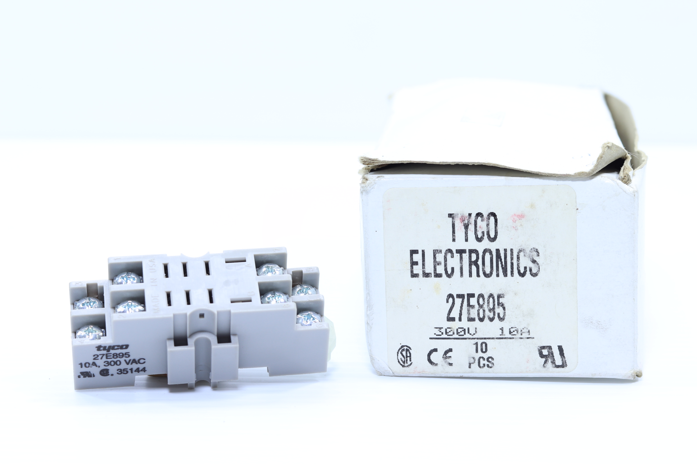 Porta Rele Tyco 8pines 27e895 300v/10a 10pack