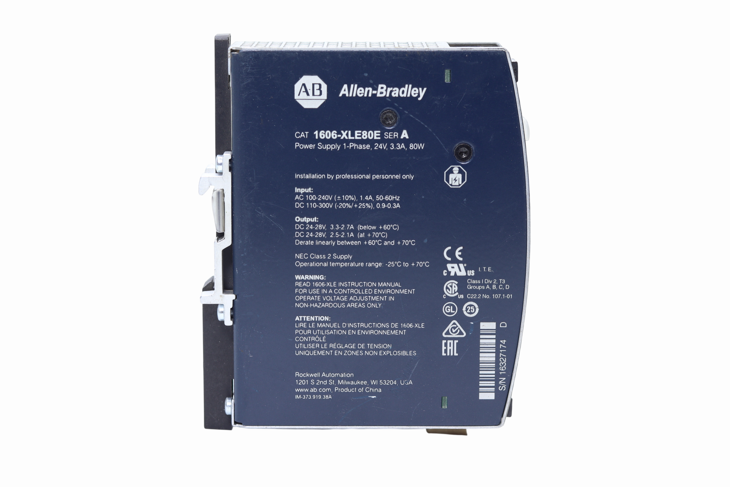 Allen Bradley 1606-xle80e Power Supply 2428v (usado)