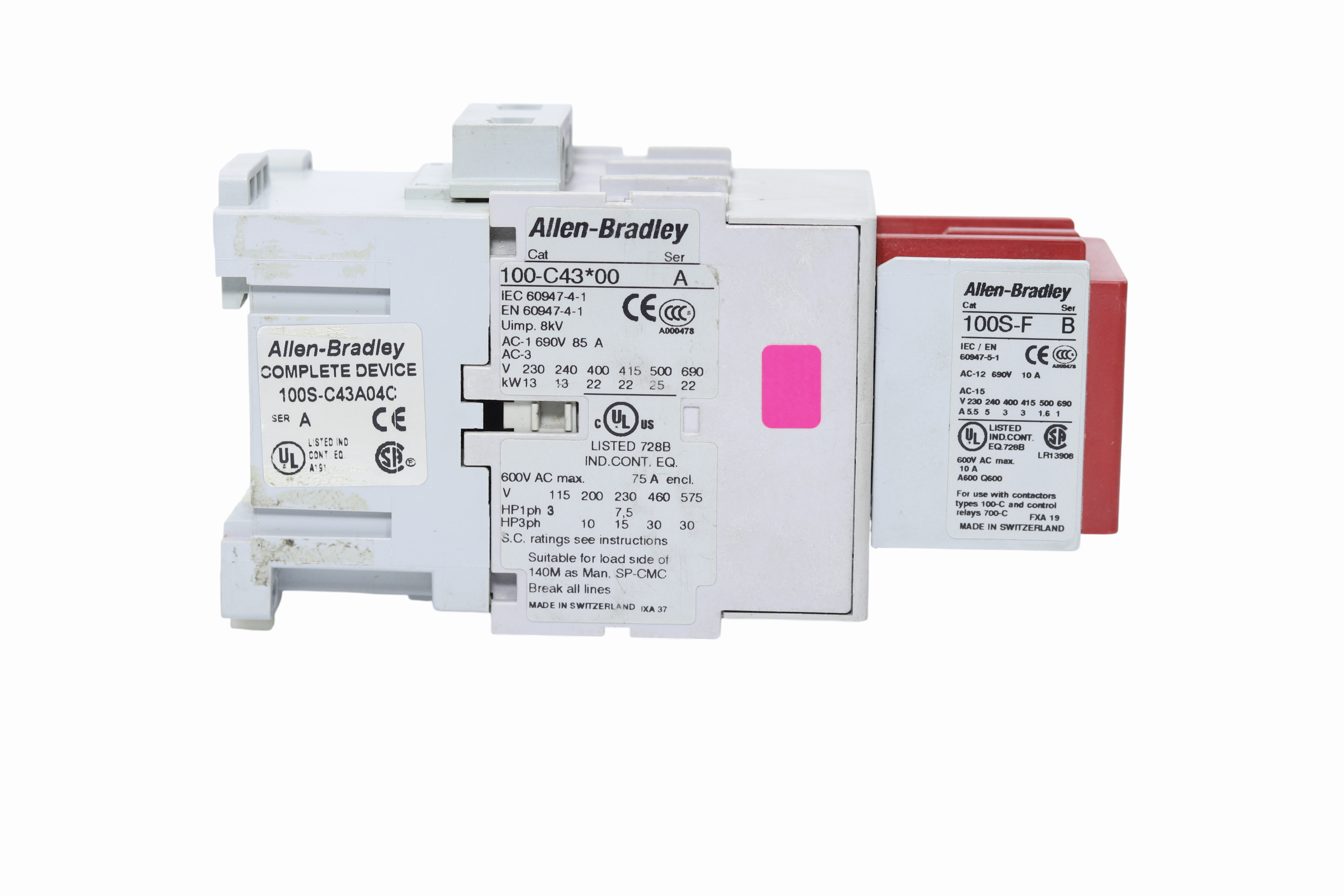Allen Bradley Guardmaster B04 Contactor 100-c43*00 100s-f (Usado)