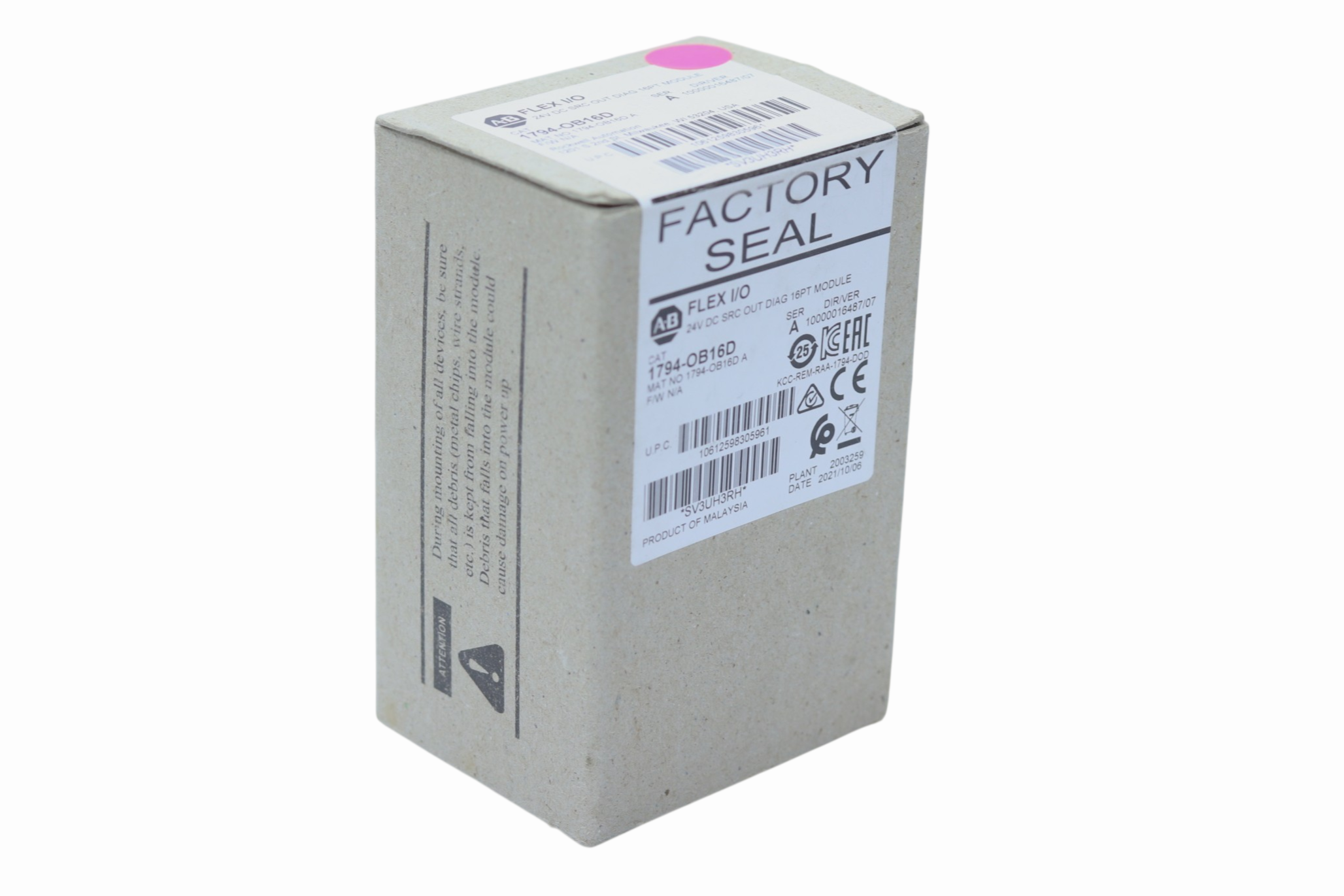 New Allen Bradley 1794-ob16d /a Flex I/o 16 Source Outpu Btt (Usado)