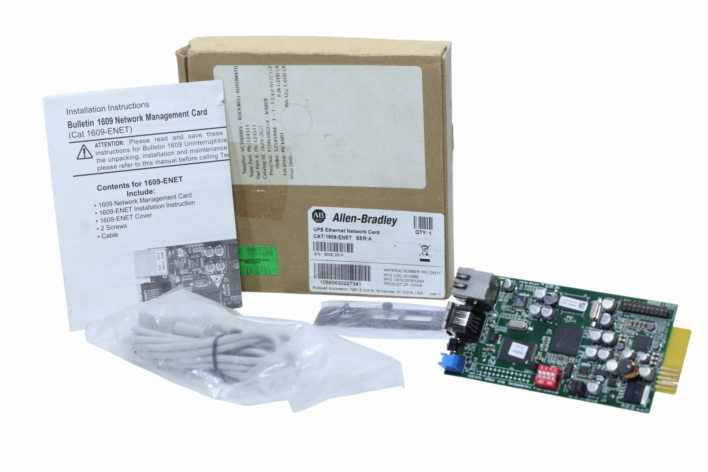 Tarjeta De Red Ethernet Allen-bradley 1609-enet 1609enet