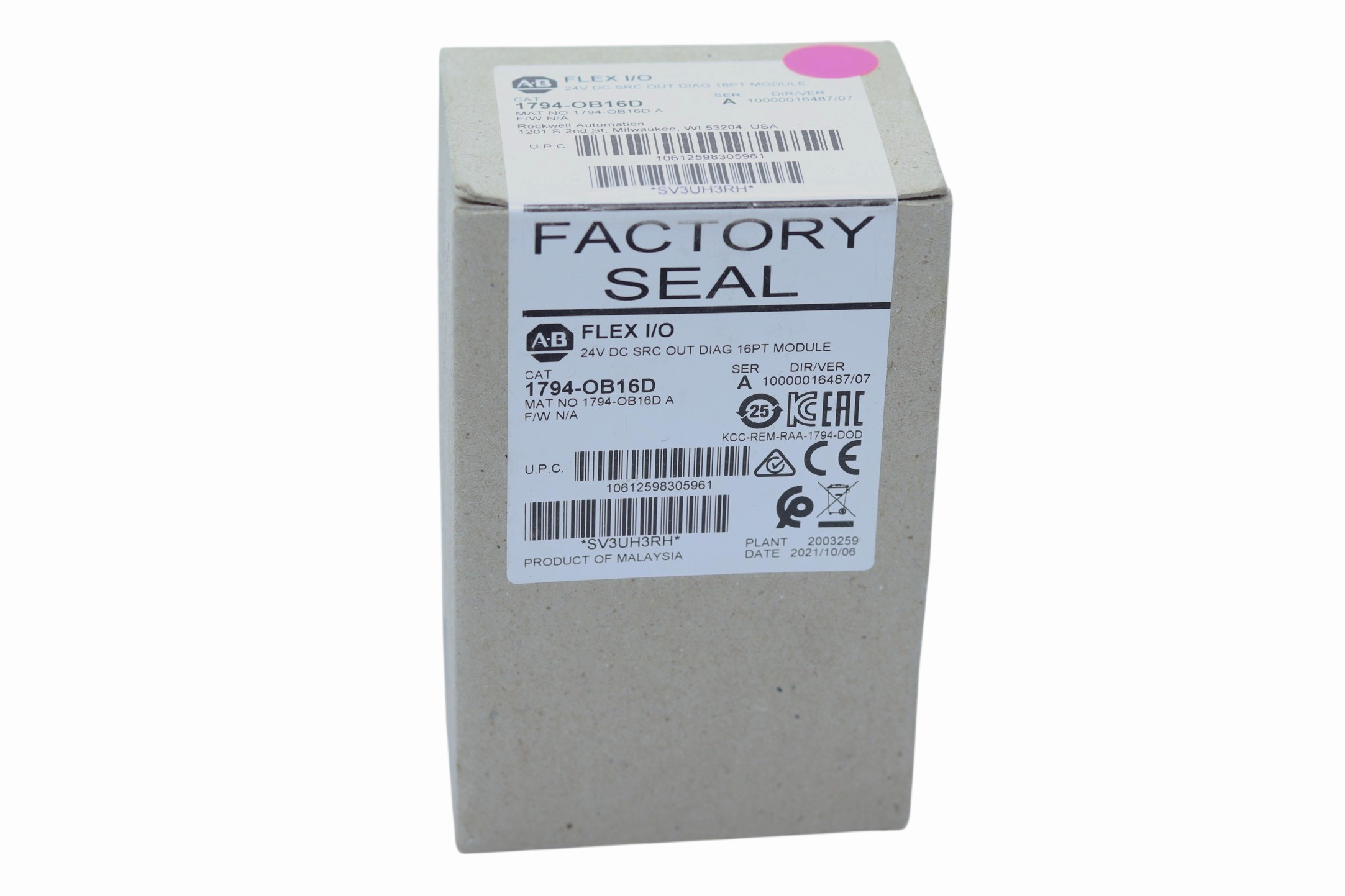 New Allen Bradley 1794-ob16d /a Flex I/o 16 Source Outpu Btt (Usado)