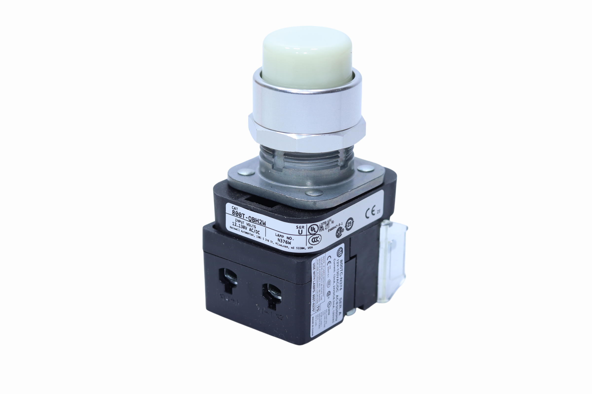 Allen Bradley 800t-qbh2w Pushbotton Switch