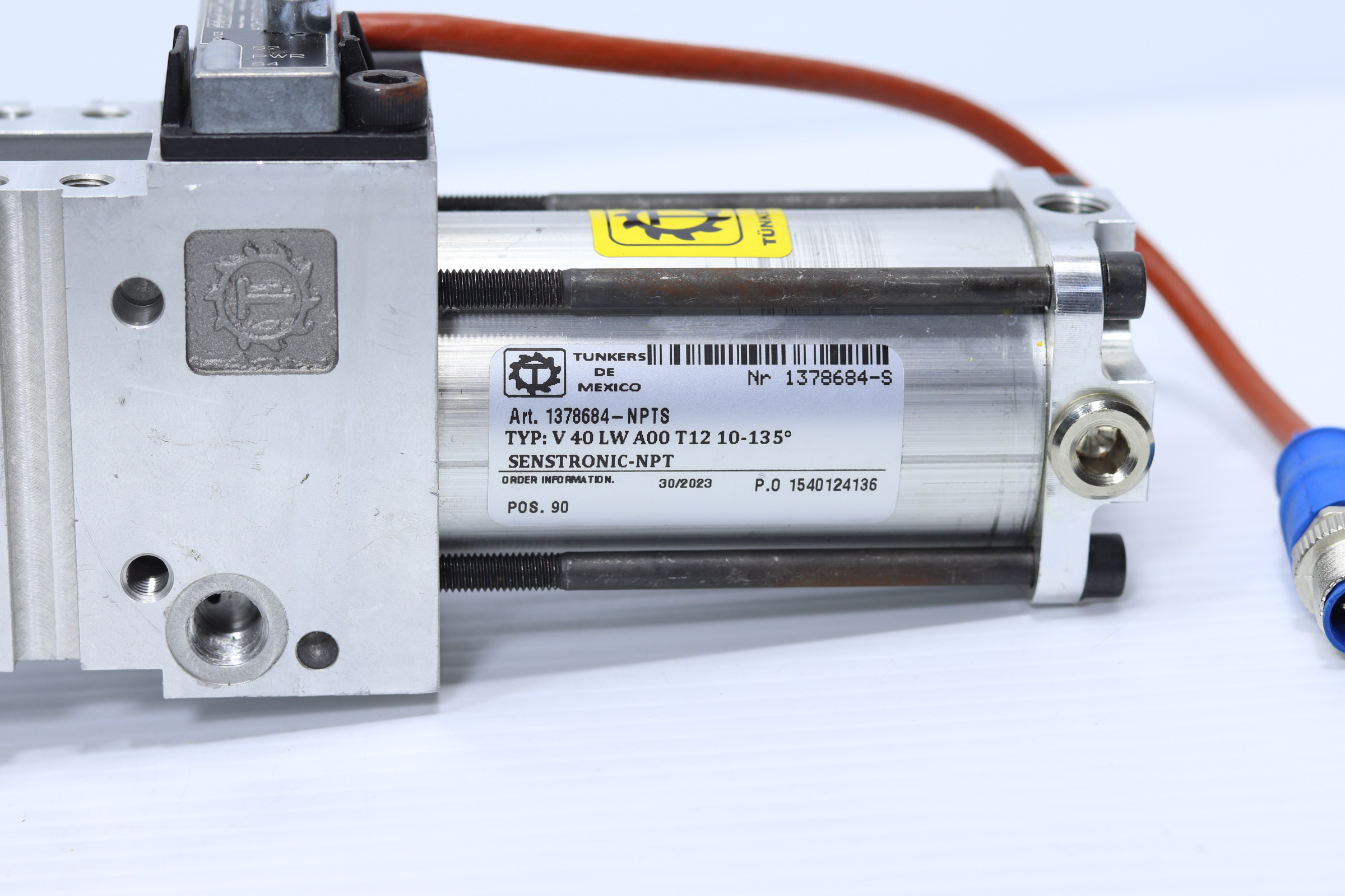 Actuador neumático industrial Tunkers V40 Lw A00 T12