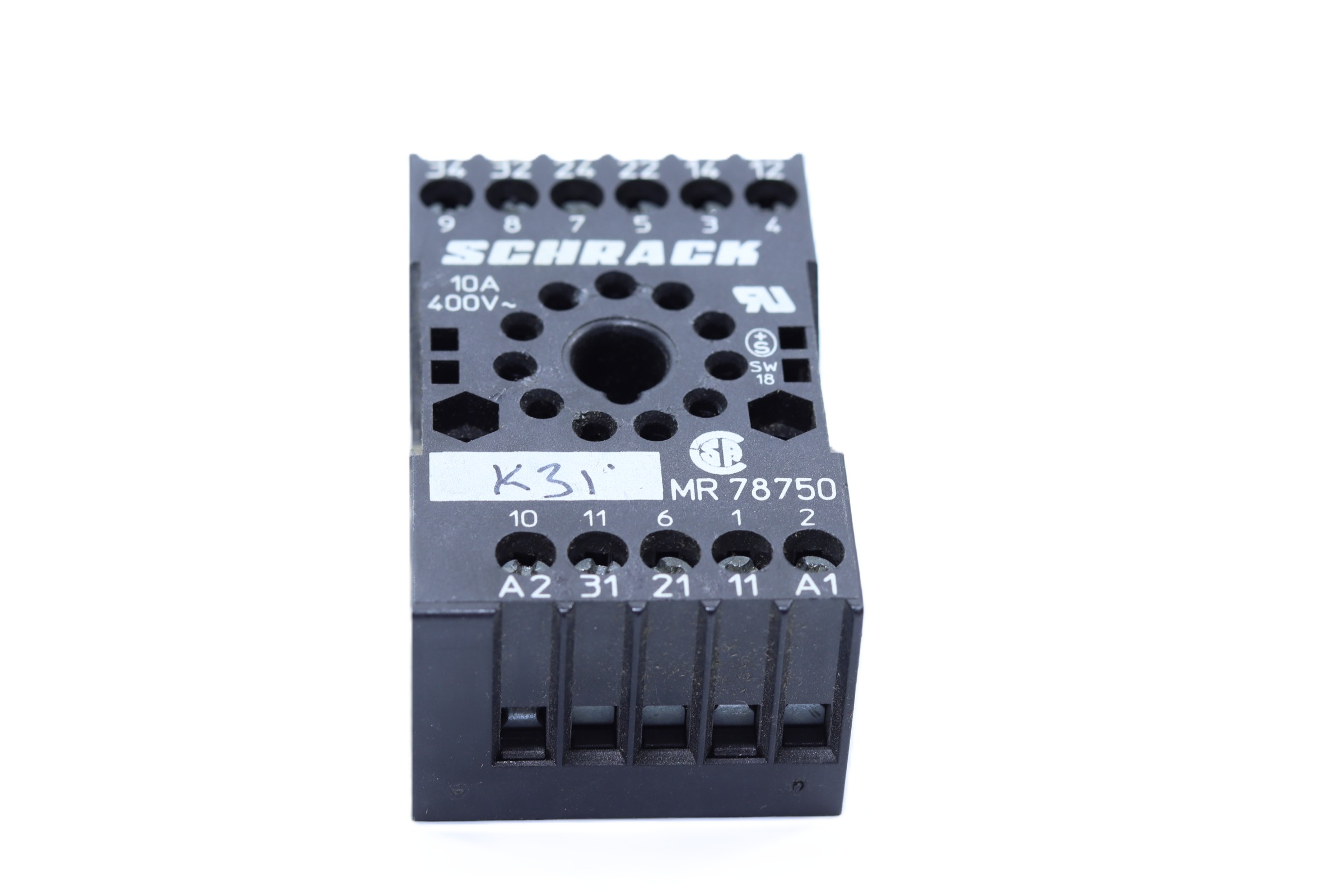 Porta Rele Schrack Mr 78750 11 Pines 10a/400v 2pack