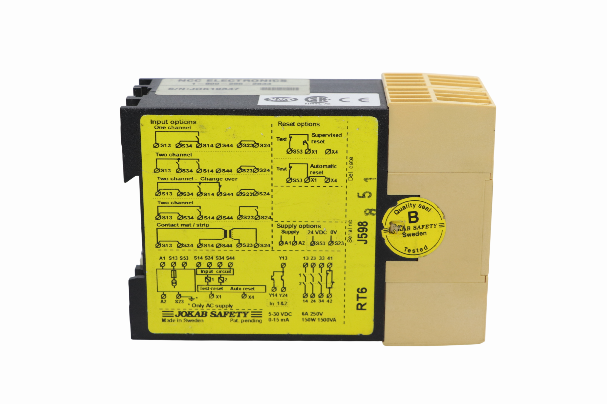 Rele Industrial Jokab Safety Rt6