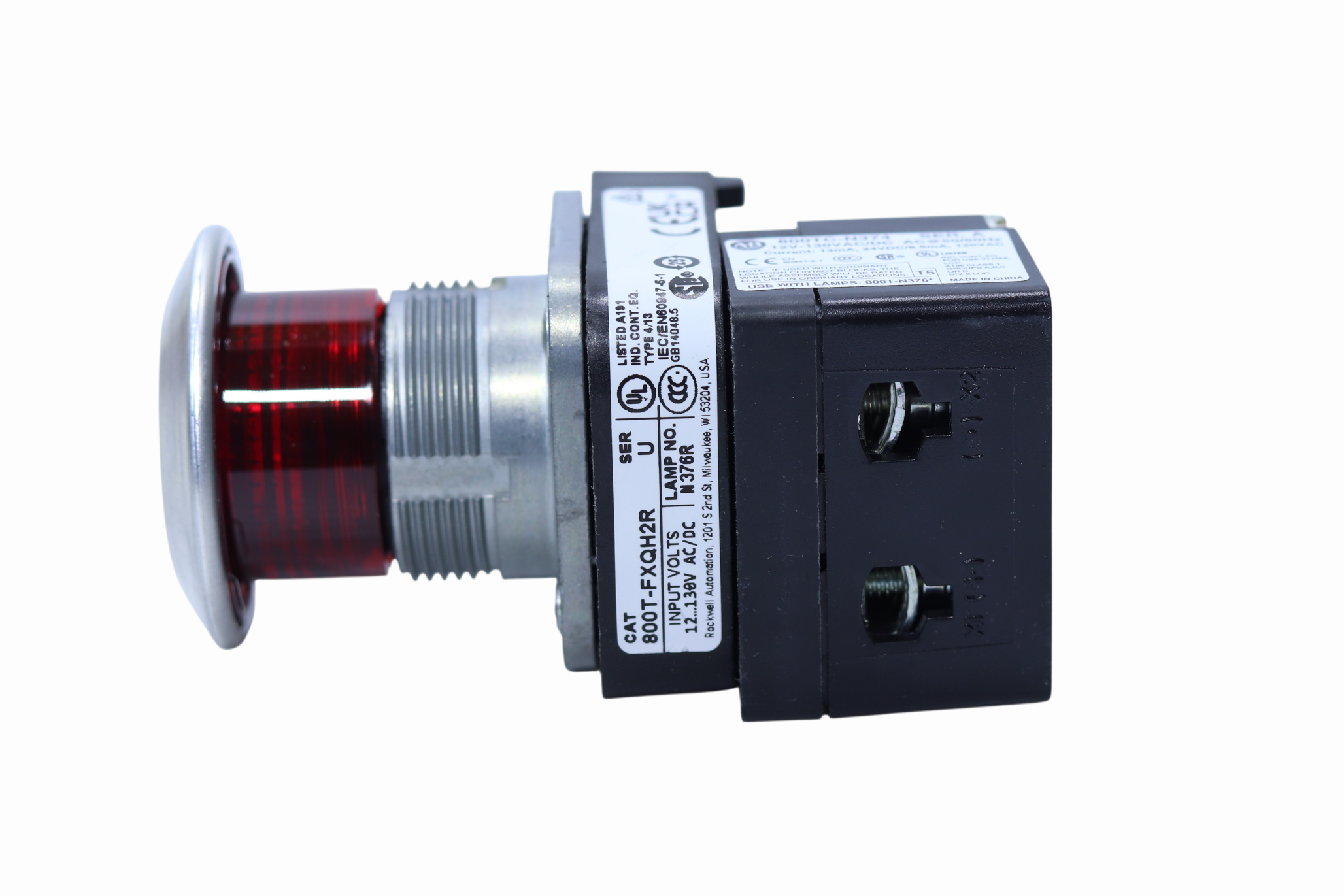 Allen-bradley 800t-fxqh2r Botón Pulsador