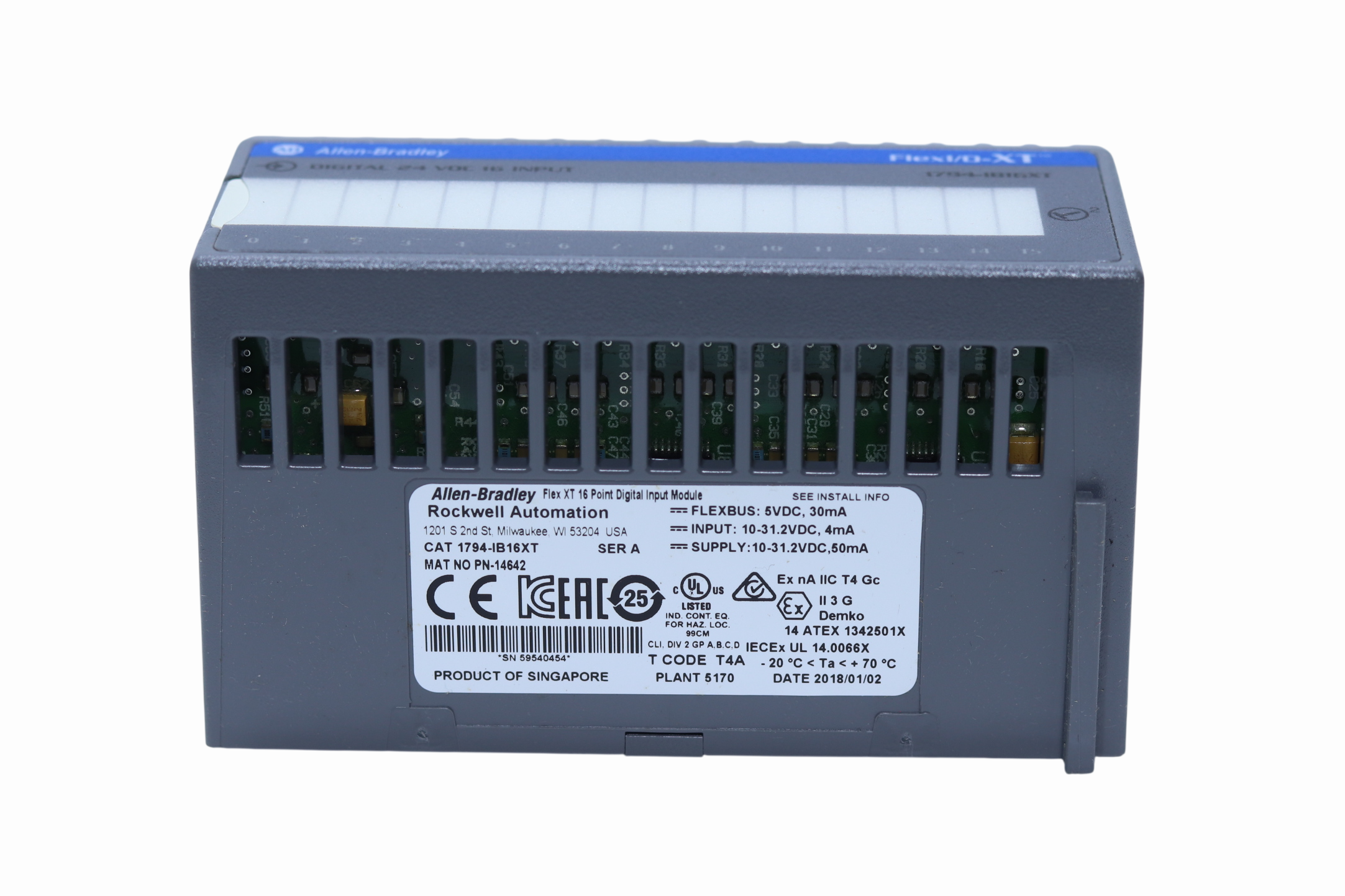 Allen Bradley 1794-ib16xt Módulo De Entrada Digital.