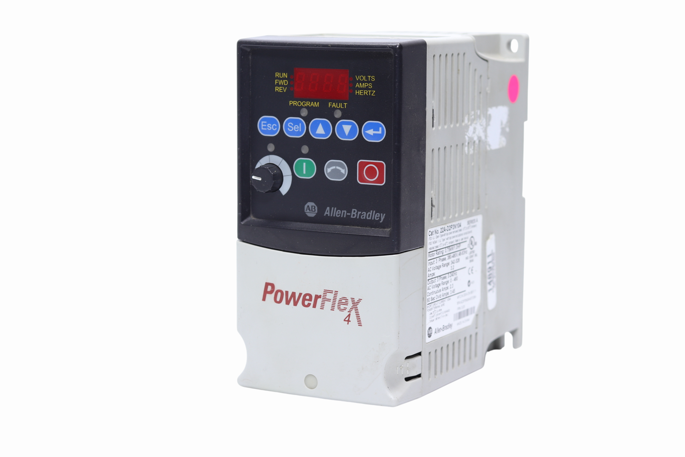 Variador de Voltaje 22a-d2p3n104 Powerflex 4 480v 1hp Ser. A Allen-bradley (Usado)