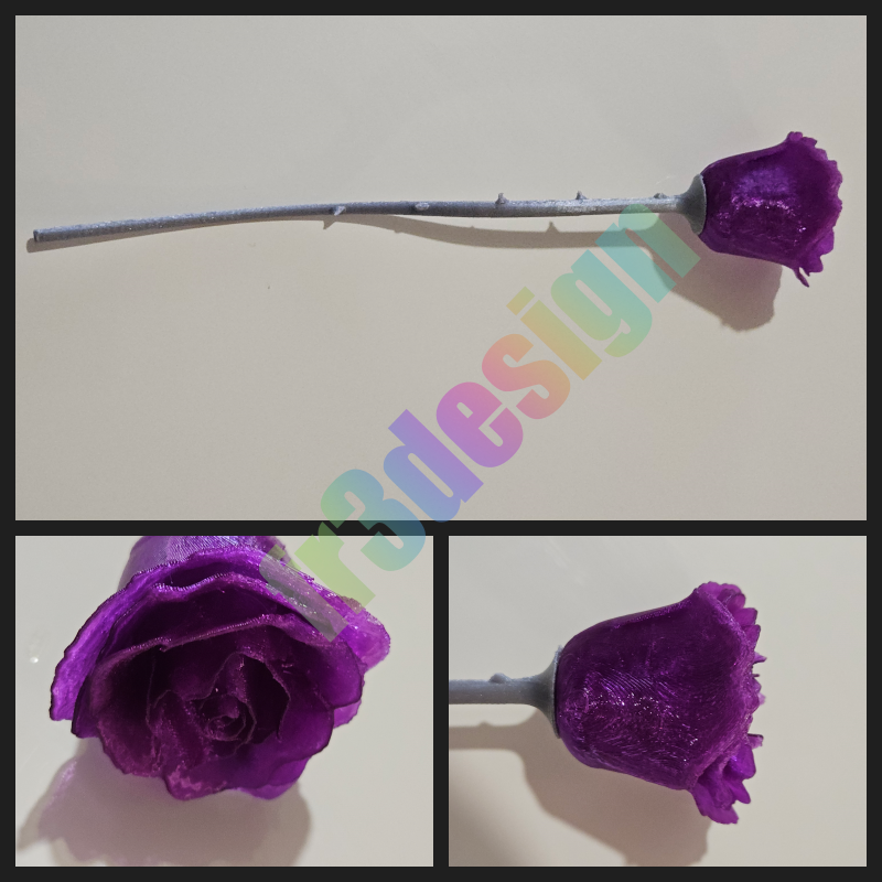 Rose 3D violette