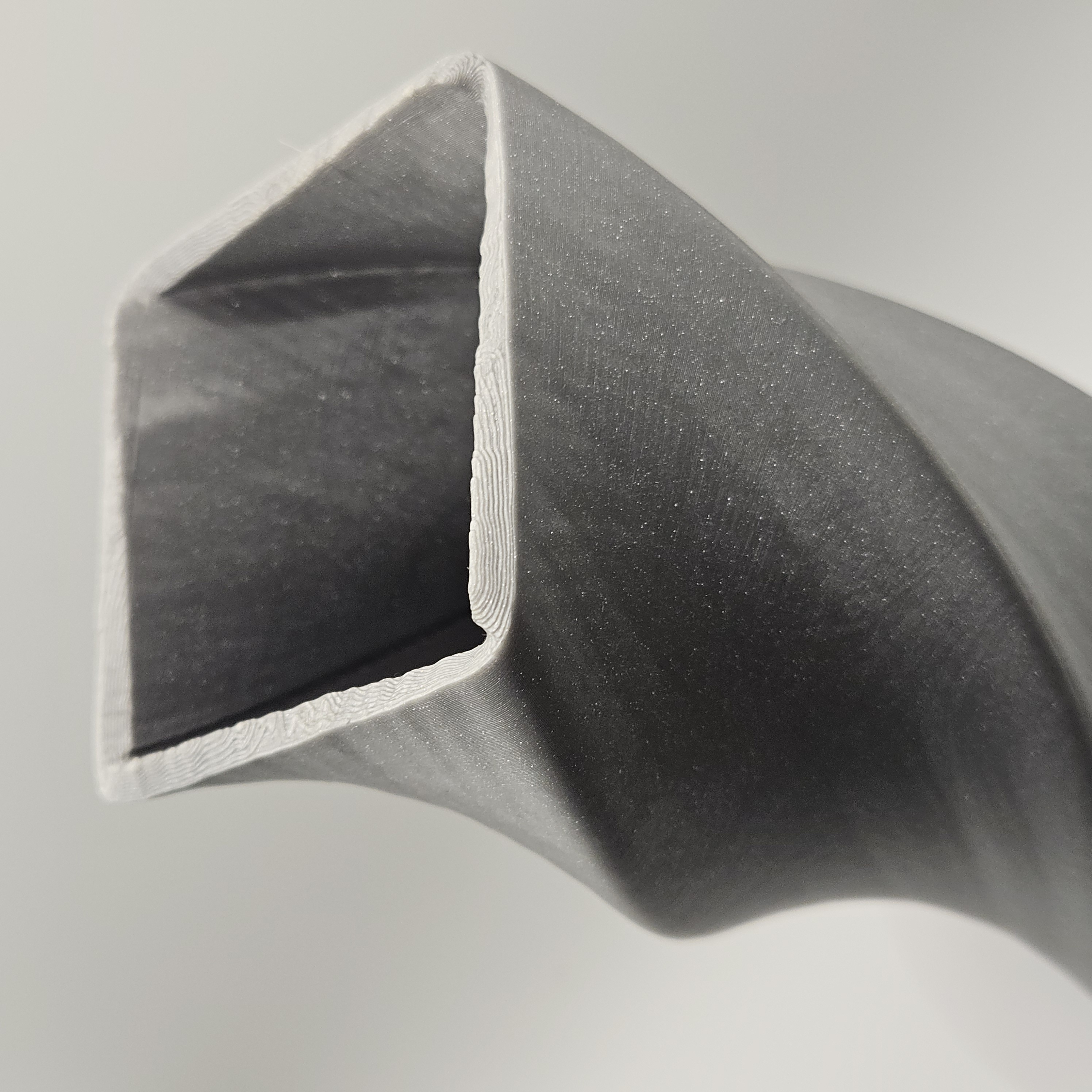 VASE ARGENT CARRE SPIRALE