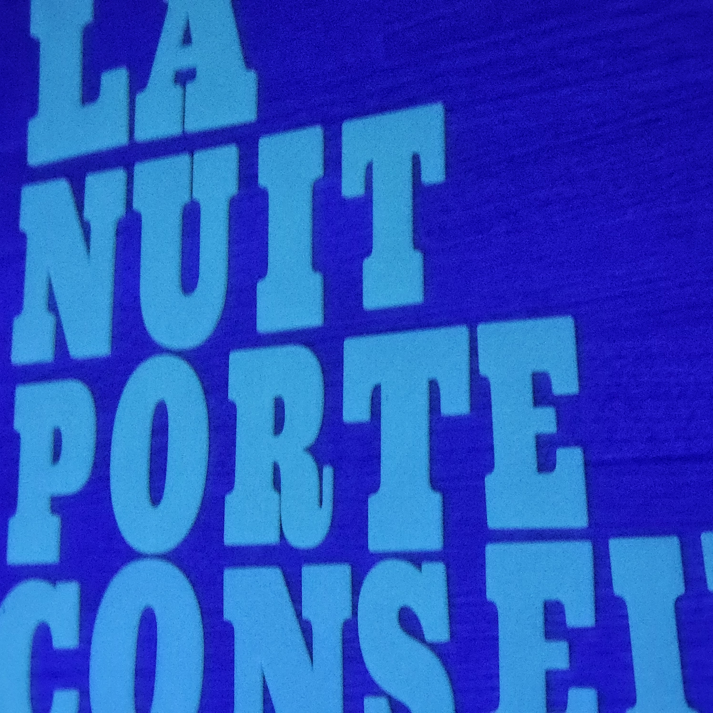 TEXTE VERT PHOSPHORESCENT PERSONNALISABLE