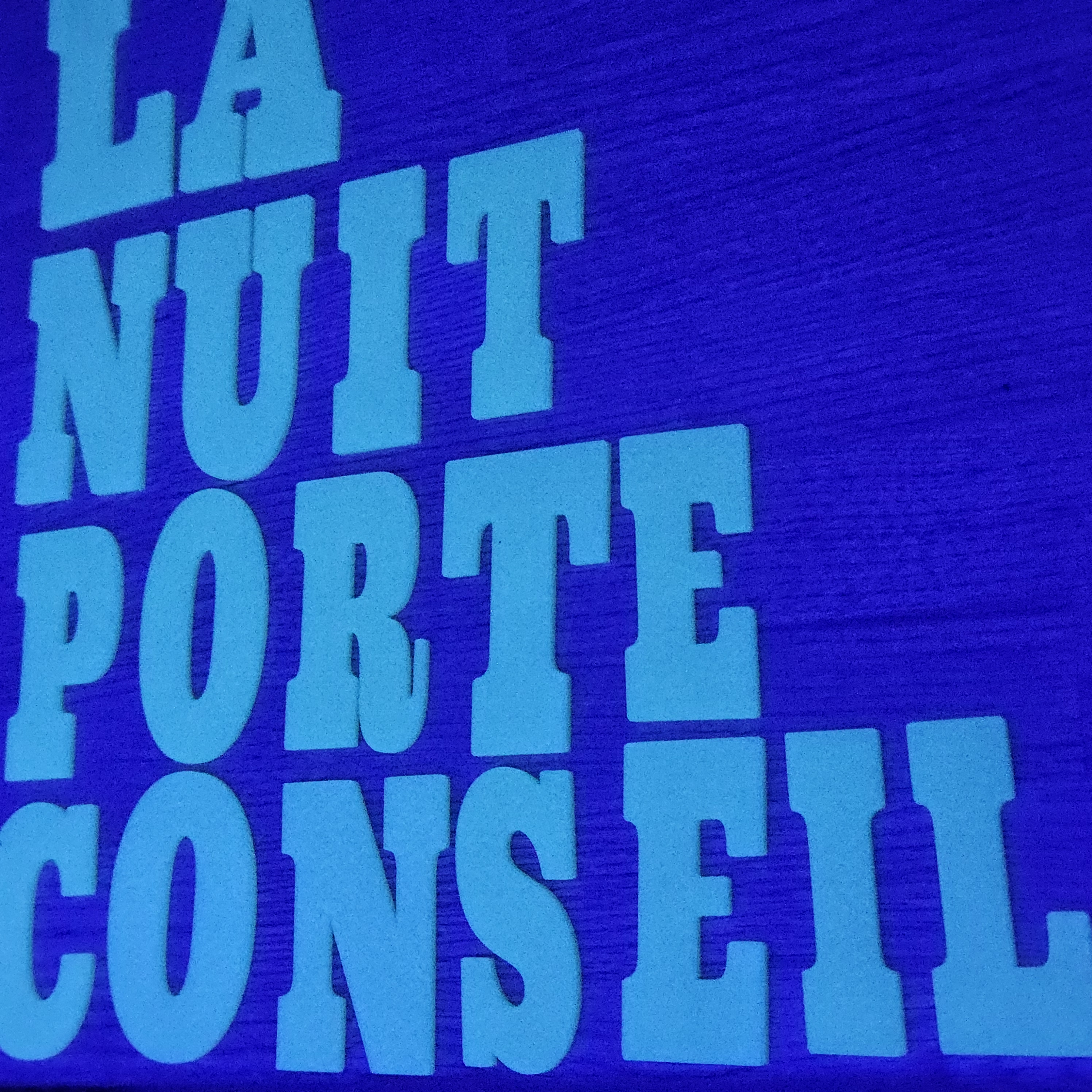 TEXTE VERT PHOSPHORESCENT PERSONNALISABLE