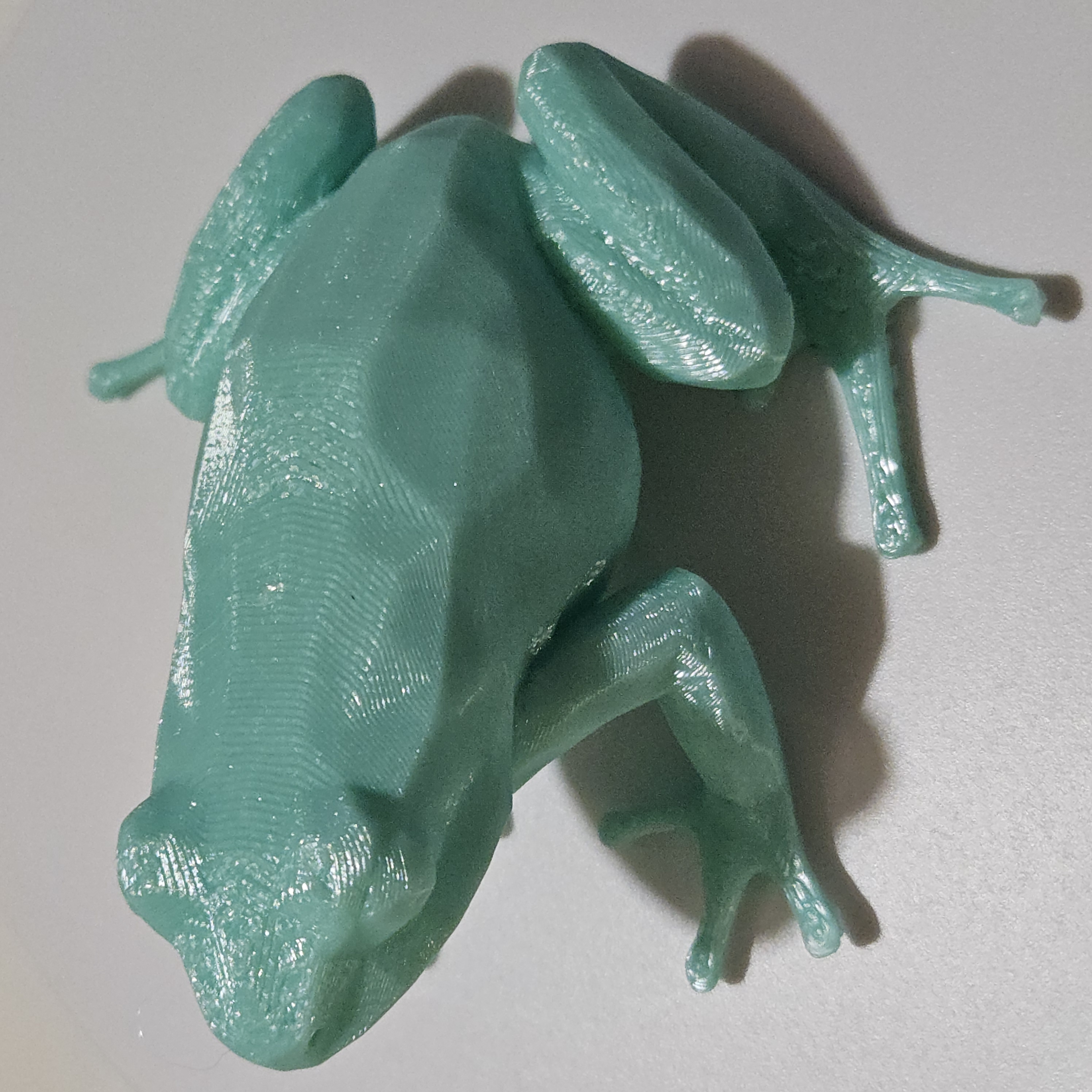 Grenouille décorative en poly art