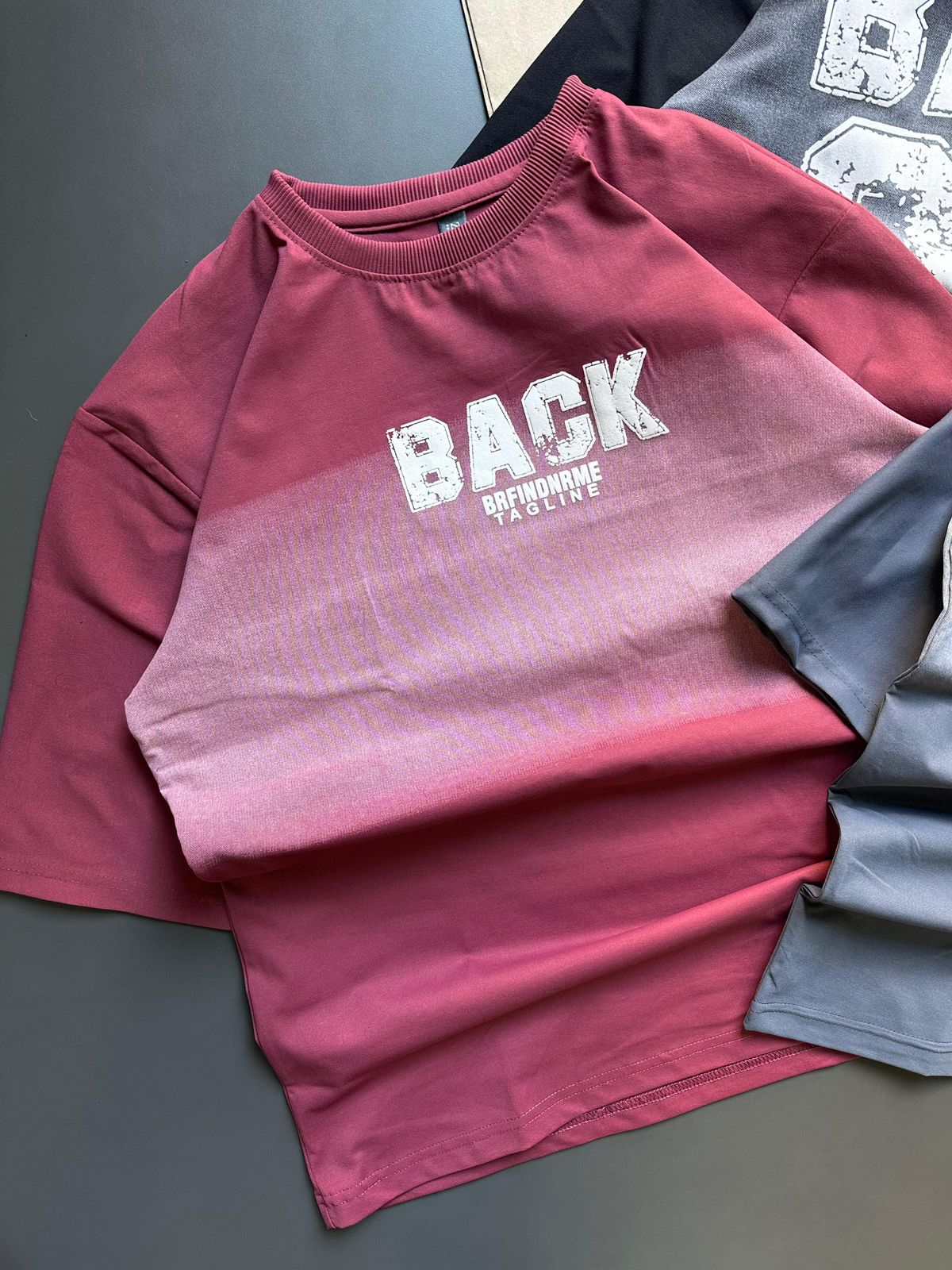 BACK Printed drop shoulder T-shirt