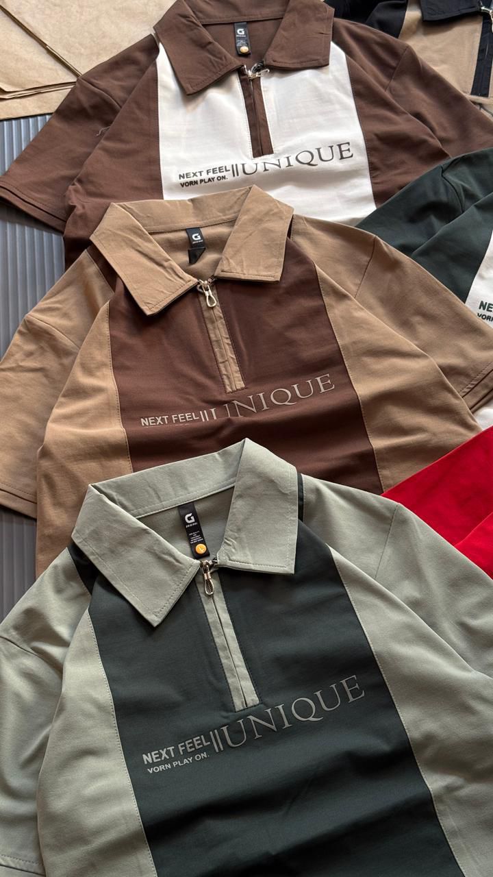 Men's Contrast Panel Polo Shirt