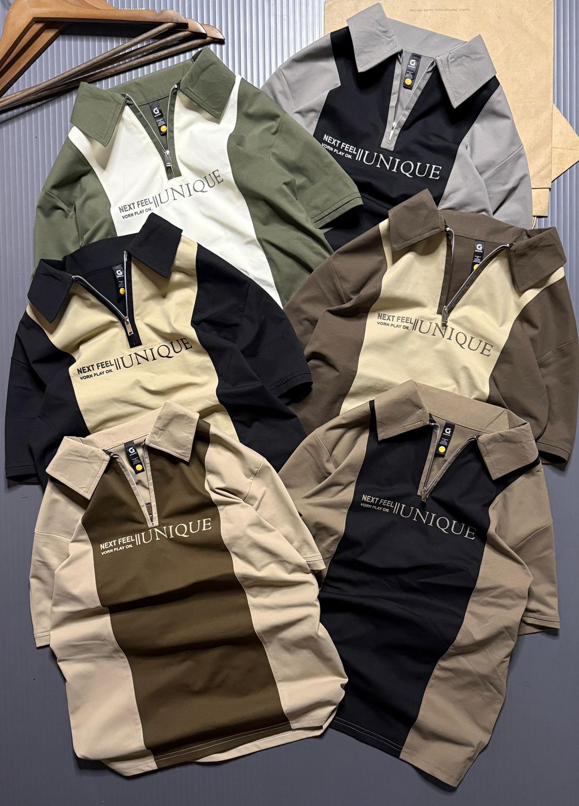 Men's Contrast Panel Polo Shirt