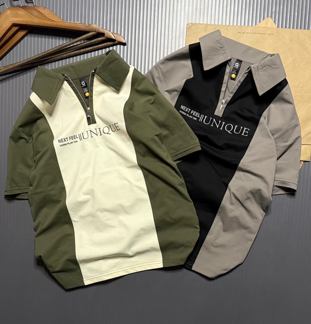 Men's Contrast Panel Polo Shirt