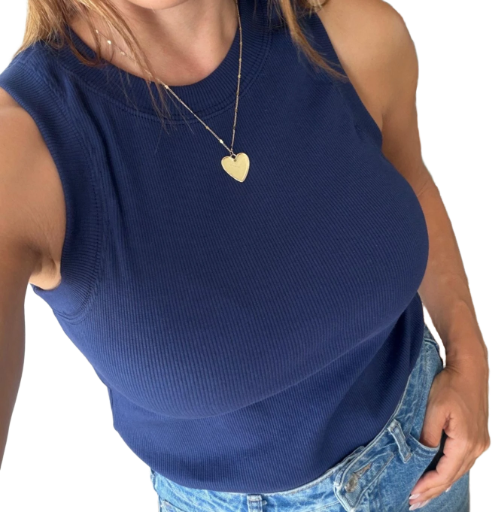 Musculosa amour azul