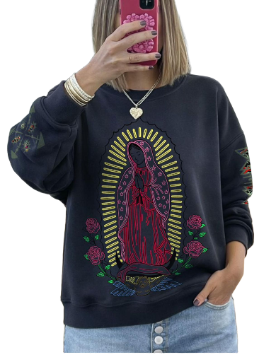 Buzo Guadalupe cuello redondo