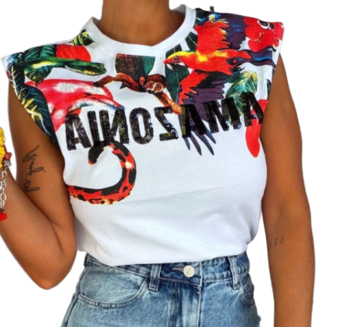 Remera Amazónica Estampada