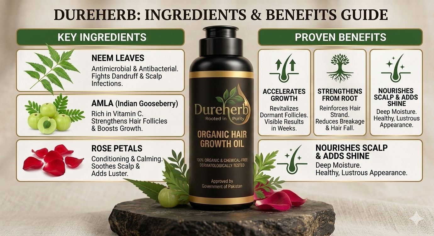 Dureherb Organic Hair Growth and Anti Dandruff Oil