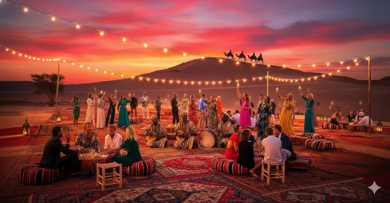 Marrakech: Agafay Desert Magic Sunset Dinner & Live Show 1200.00 MAD / 2people