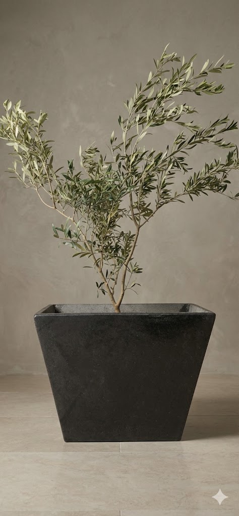 Maceta rectangular de Granito