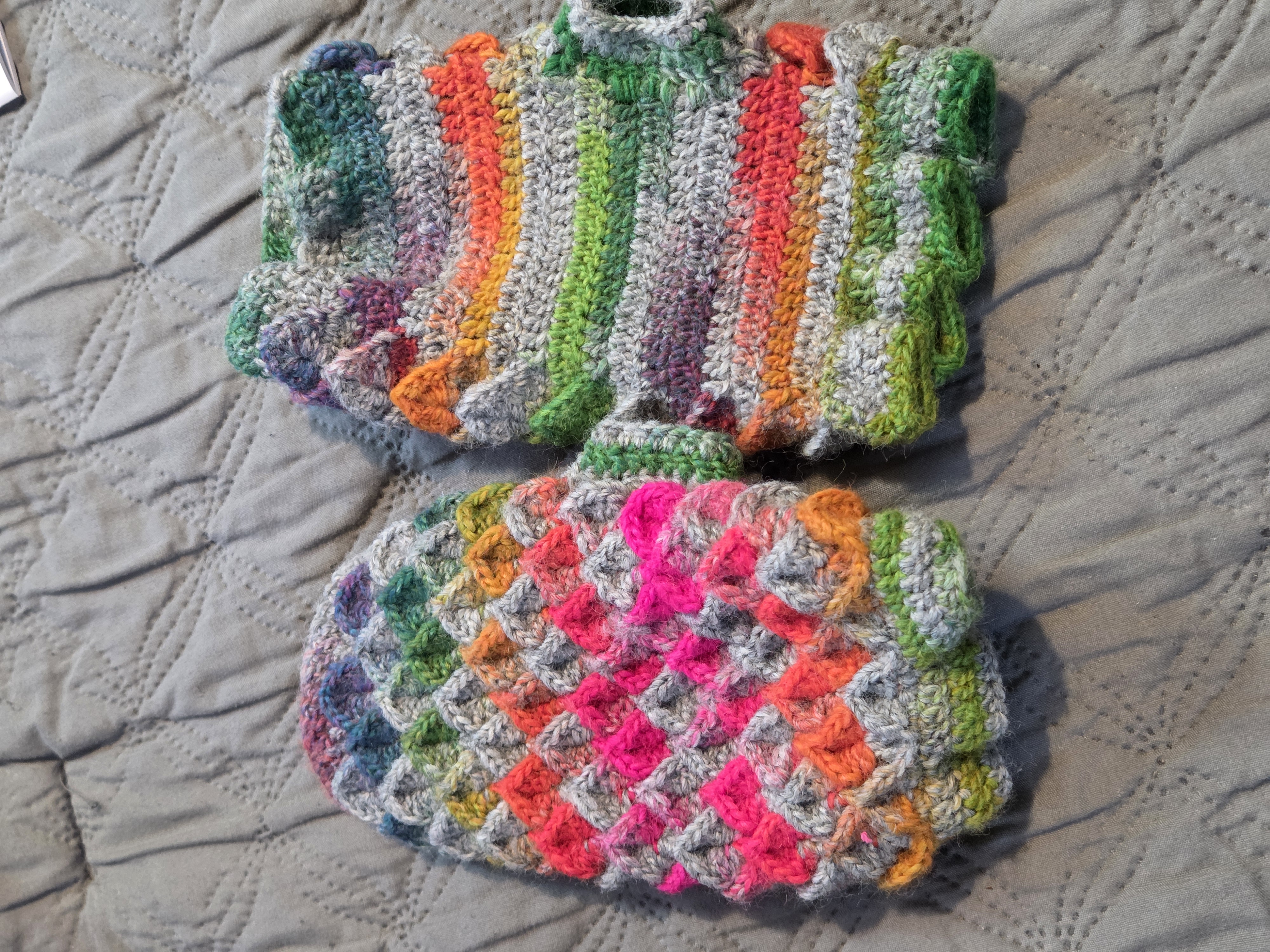 Handmade Crocheted Dragon Scale Gloves