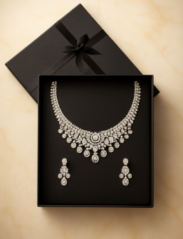 Luxury CZ Bridal Jewellery Set – Stellar Sparkle