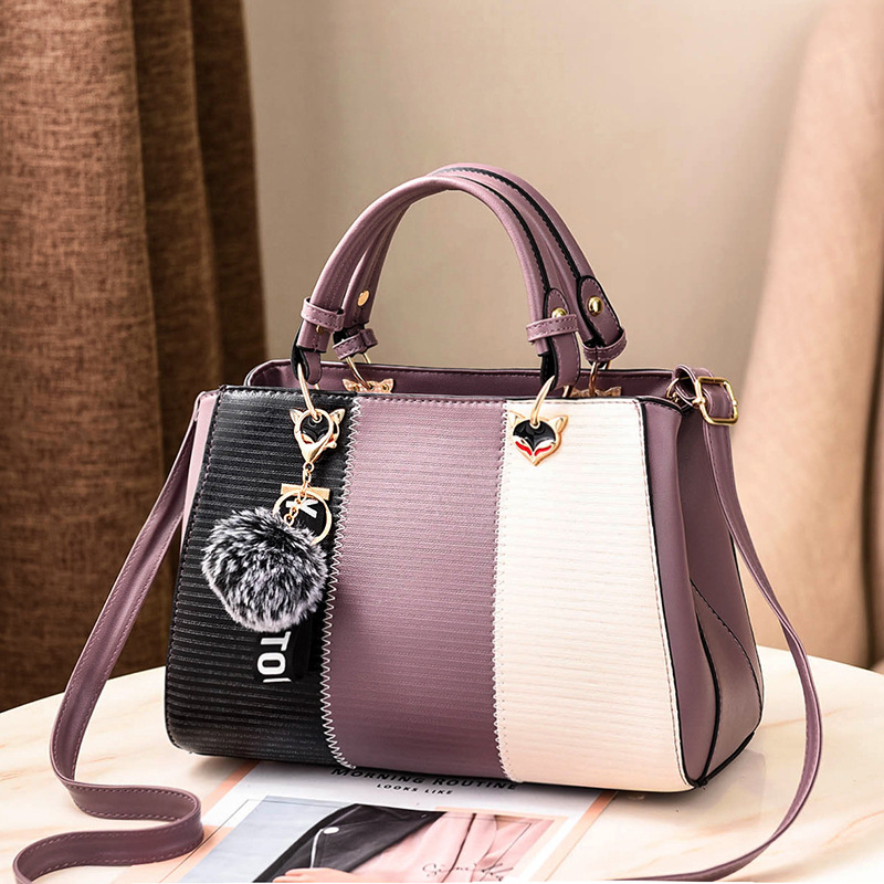 Elegant Contrast Panel Handbag