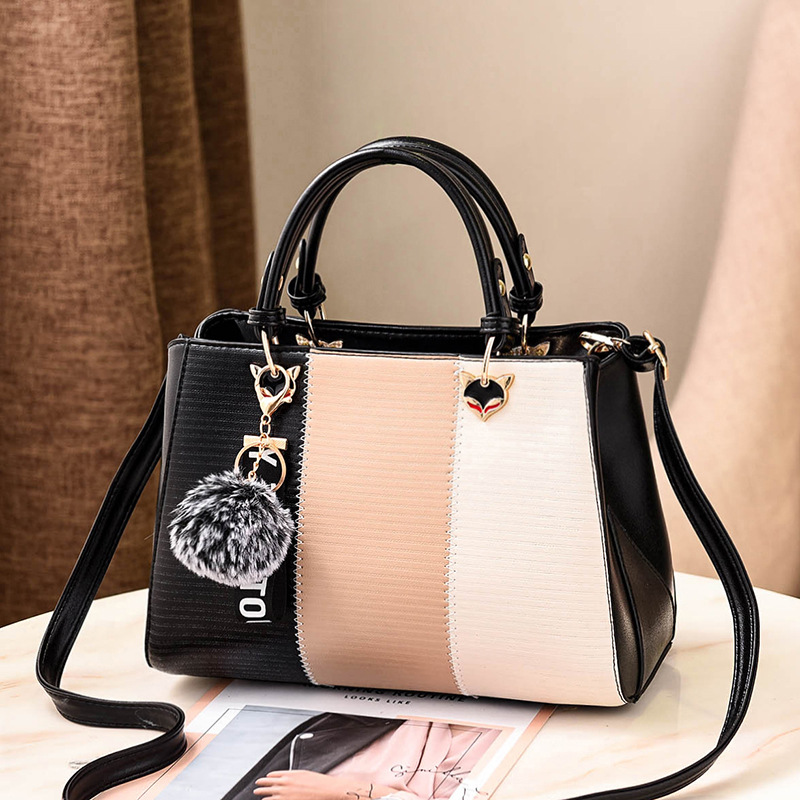 Elegant Contrast Panel Handbag