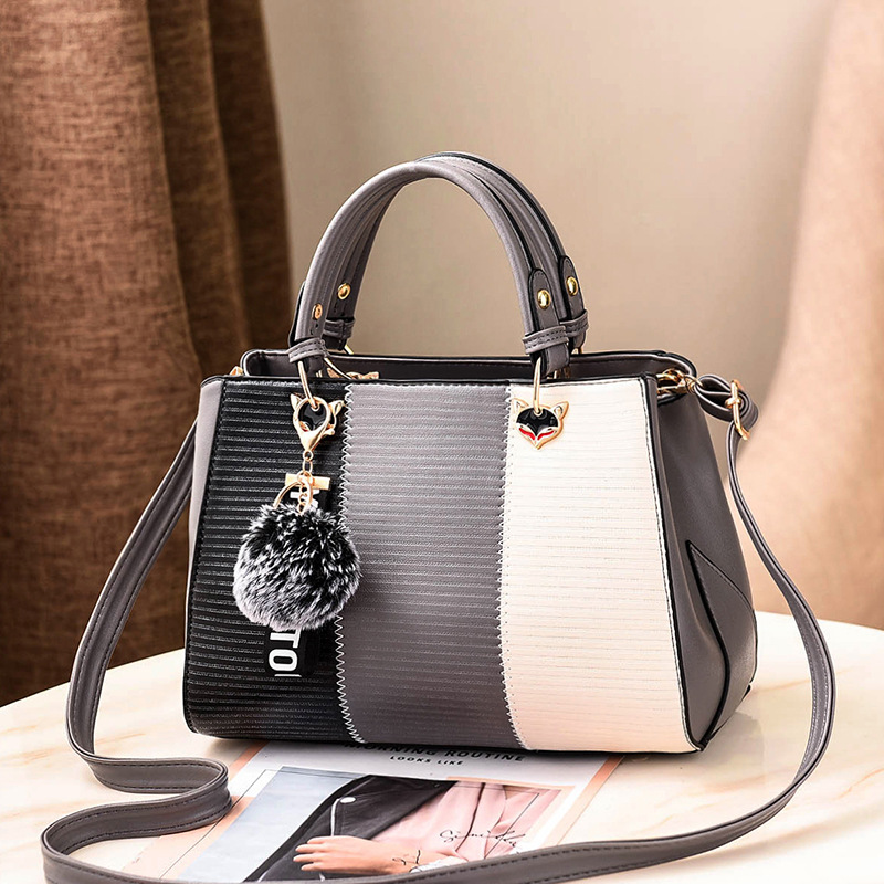 Elegant Contrast Panel Handbag