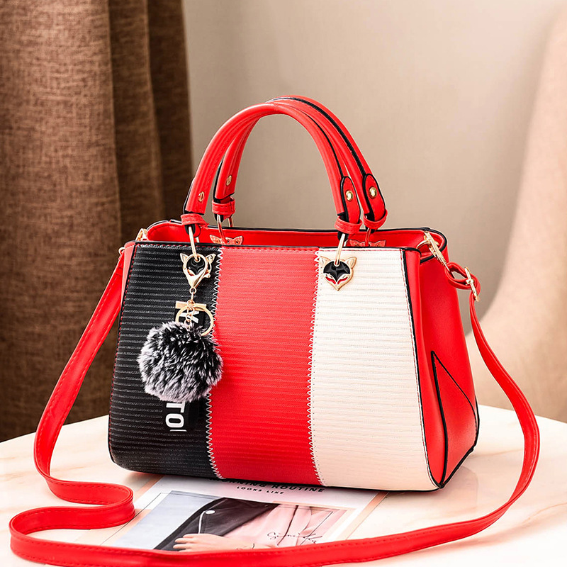 Elegant Contrast Panel Handbag